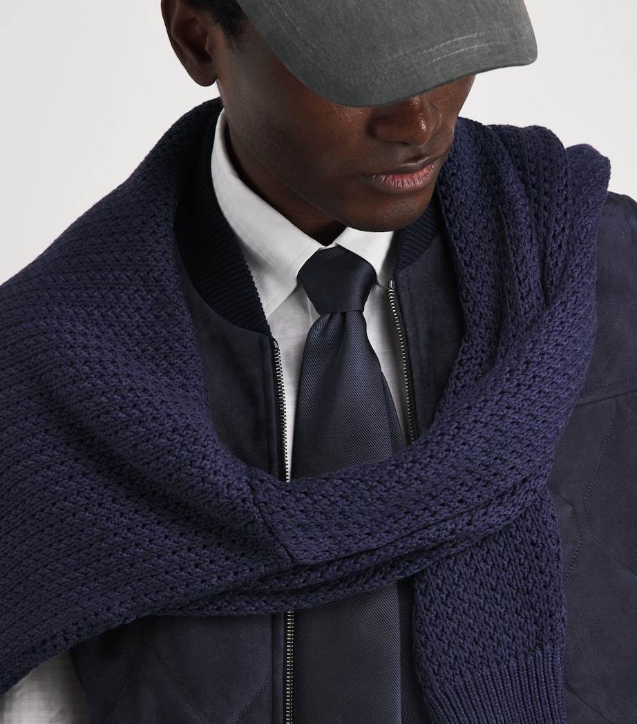 Isaia Silk Woven Tie Image 2
