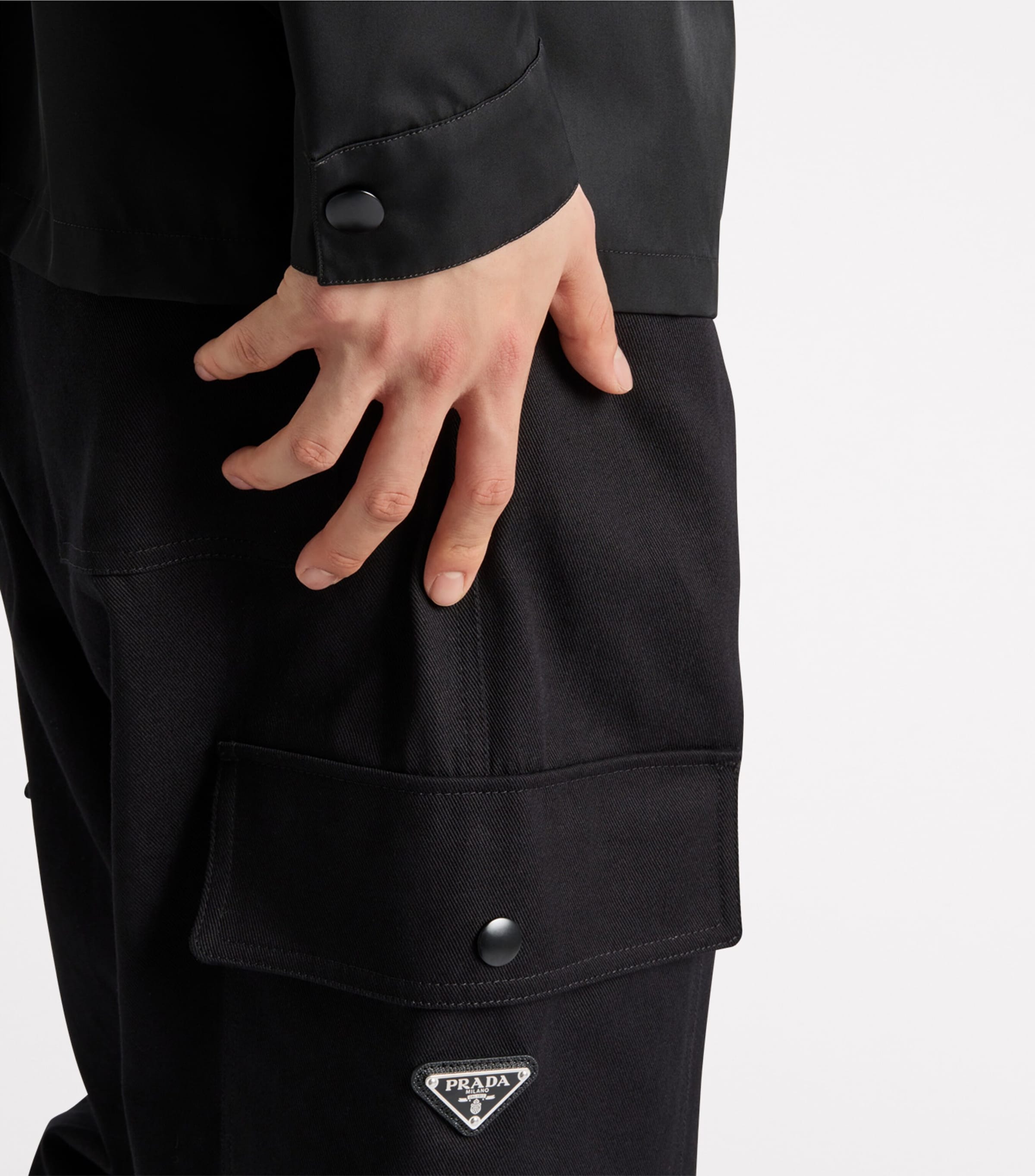 Re-Nylon Zip-Up Oversized Shirt F0002 Image 3