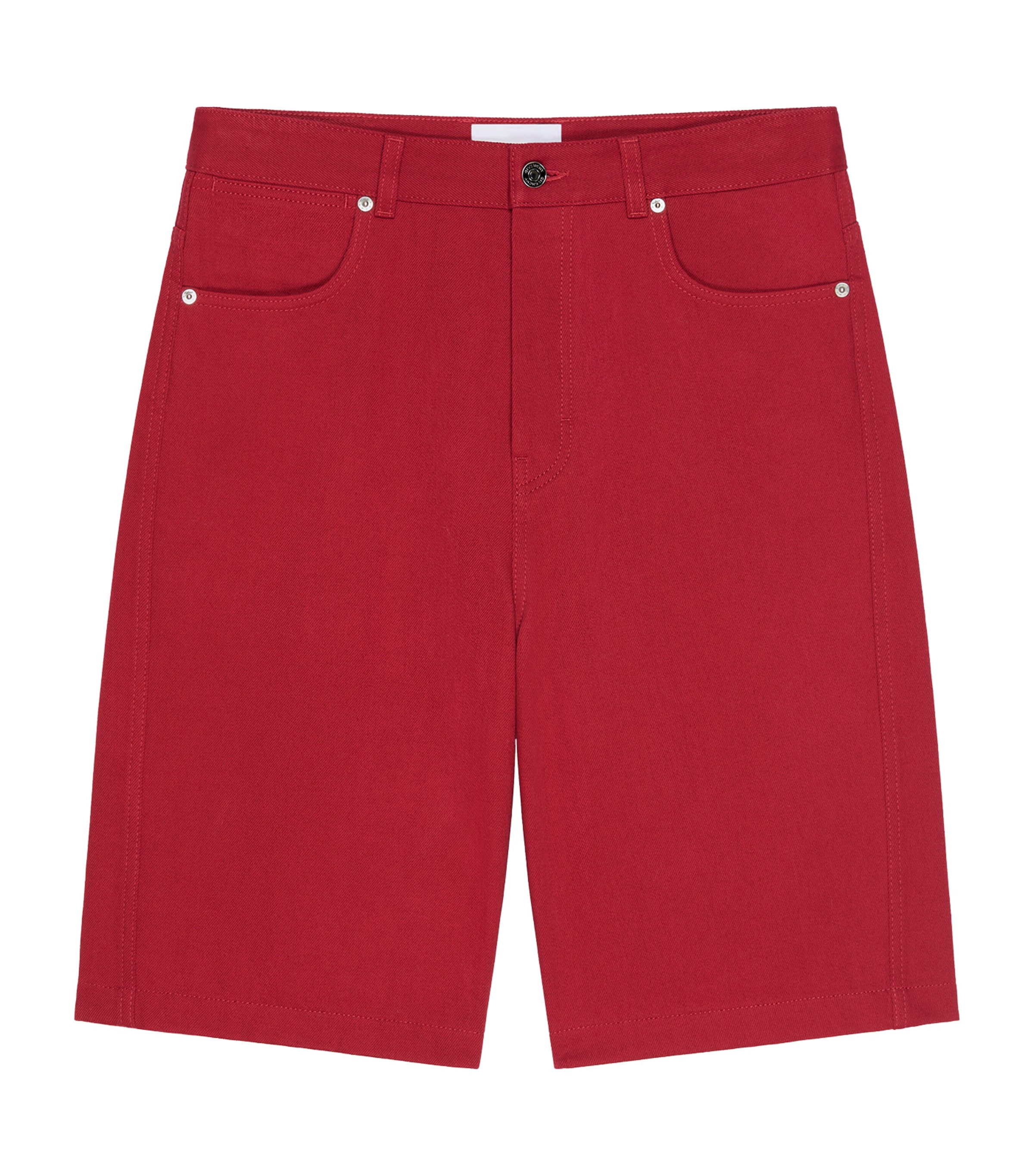 Denim Shorts DARK RED Image 1