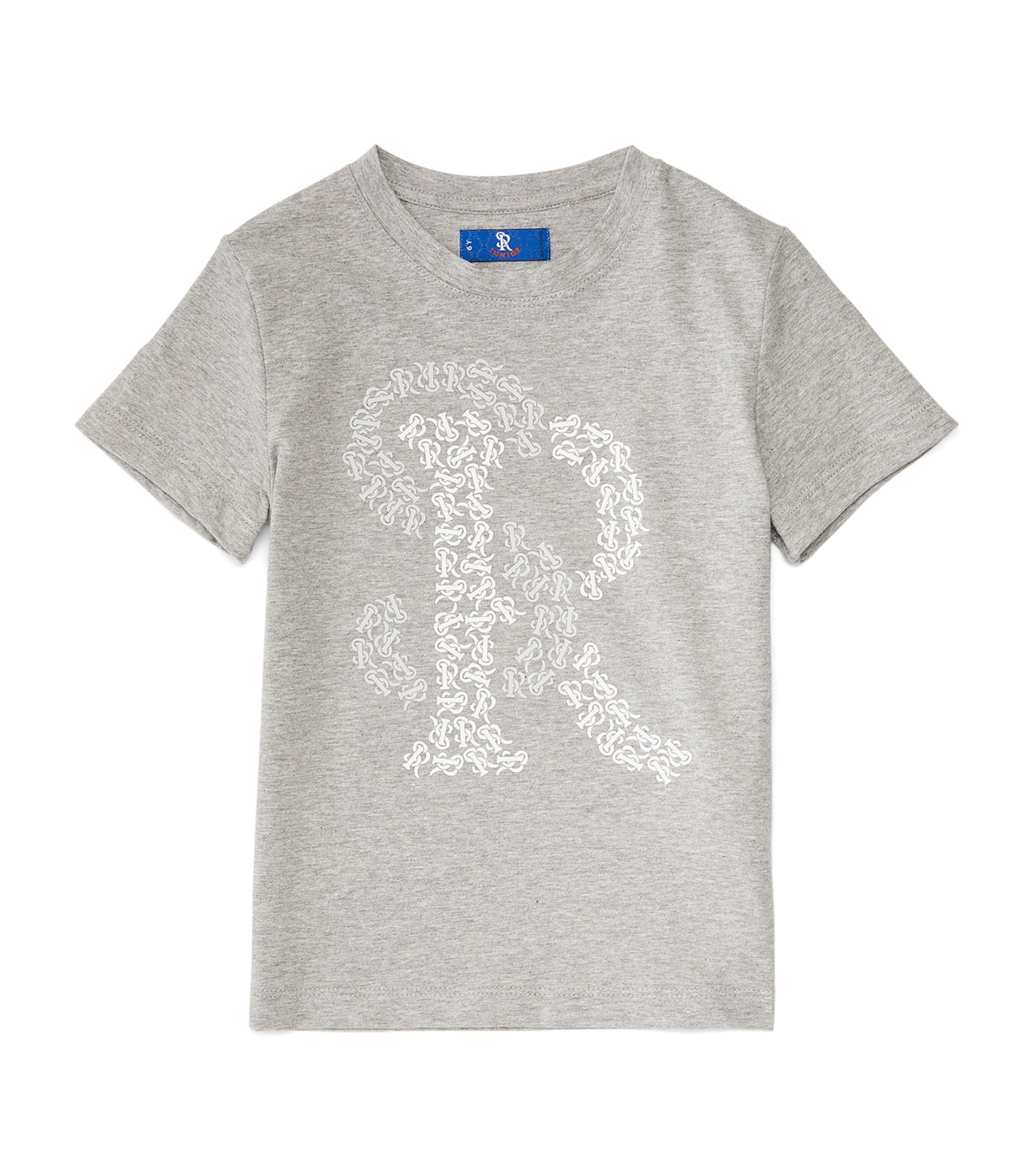 Stefano Ricci Kids' Cotton Logo T-shirt In Gray