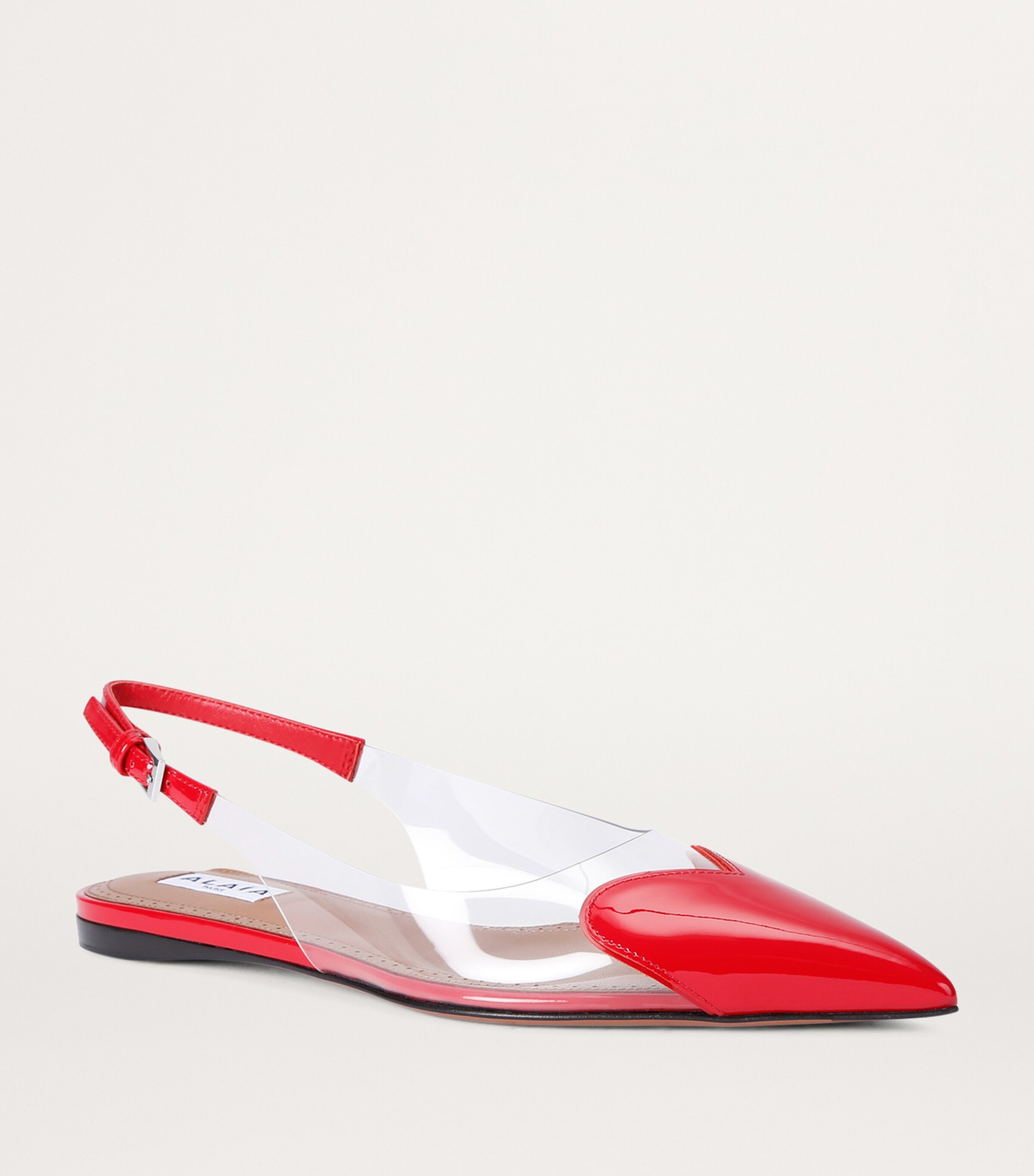 Alaïa Le Coeur Slingback Flats Red Image 3
