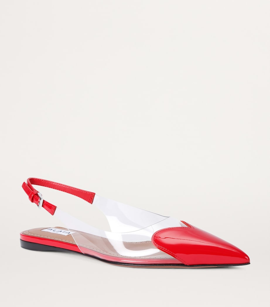 Alaïa Le Coeur Slingback Flats Red Image 3