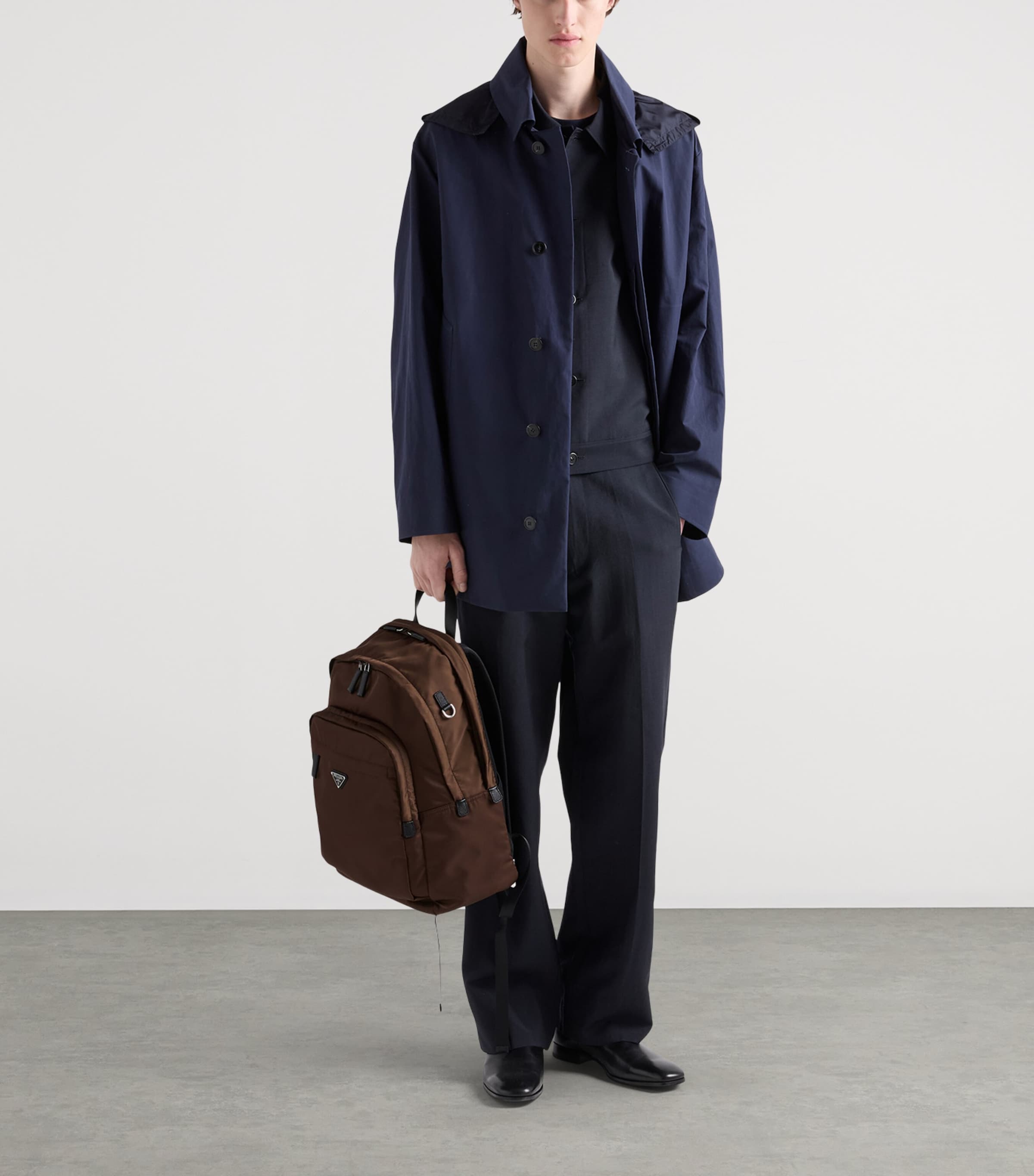 Prada Re-Nylon and Saffiano Leather Backpack Image 2