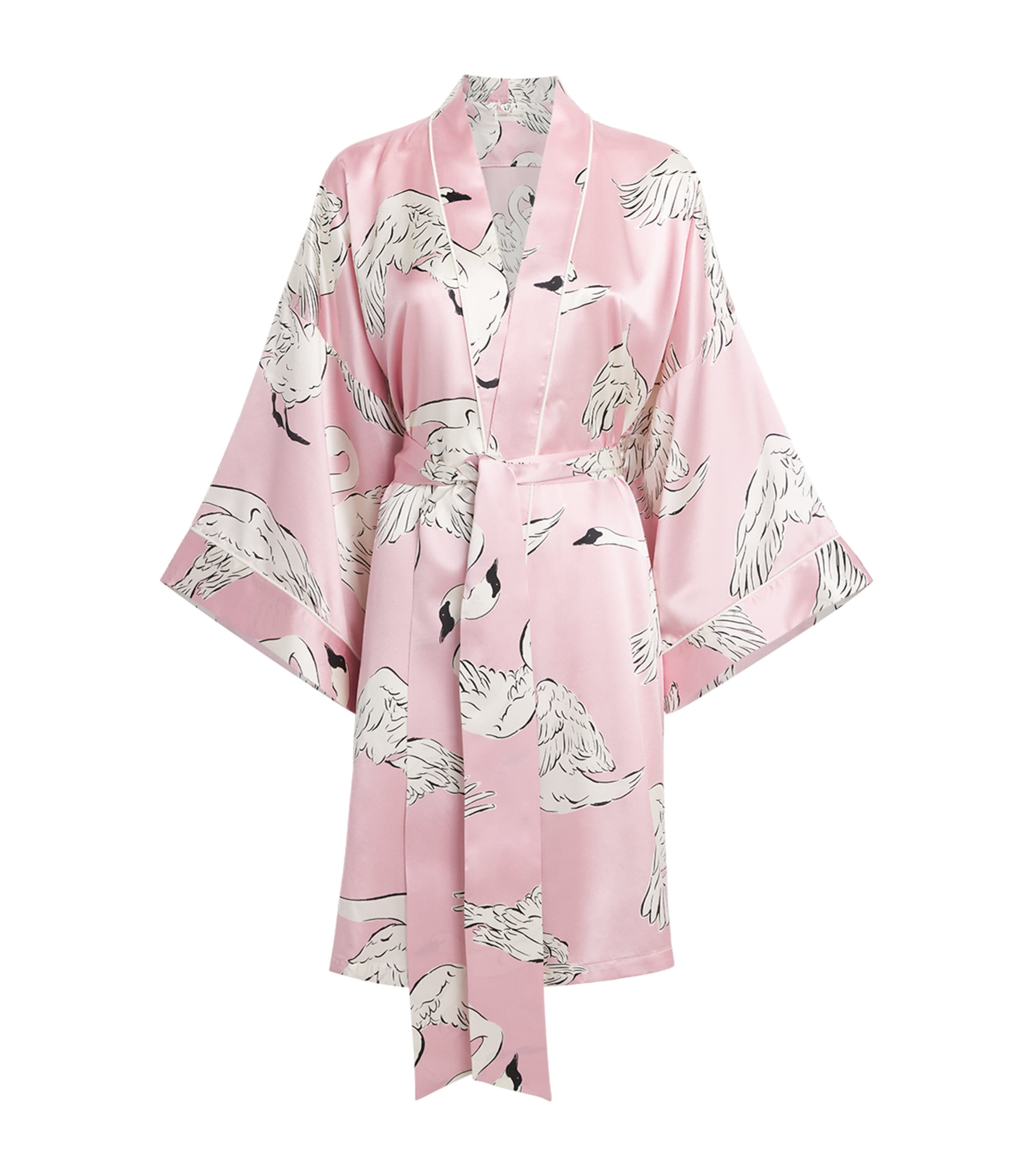 Olivia von Halle Womens Silk Swan Mimi Robe Image 1