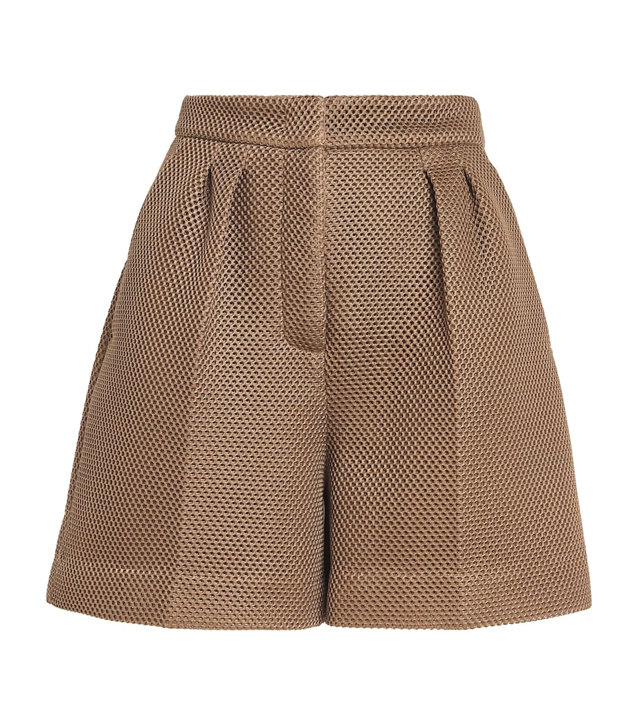 Mesh Pleated Shorts HAZELNUT BROWN Image 1