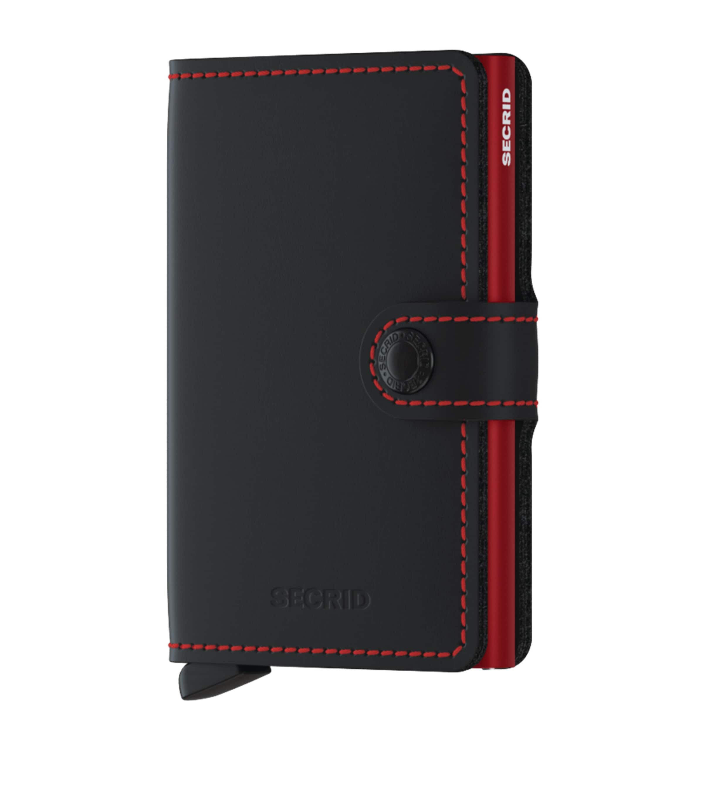 Secrid Matte Leather Miniwallet In Black