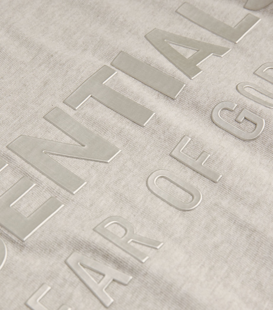 Cotton Marl Oversized Logo T-Shirt HEATHER STONE Image 5