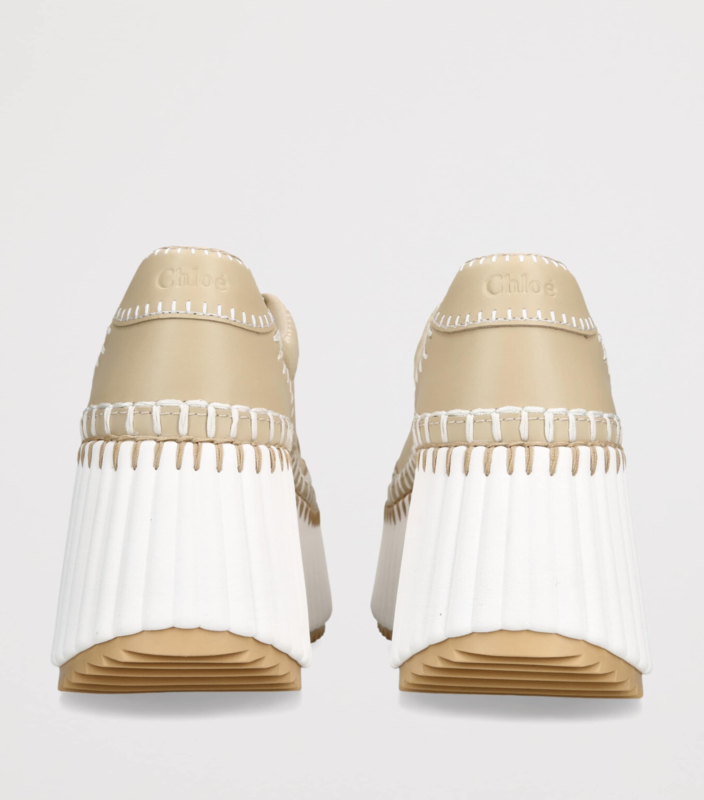 Chloé Nama Runner Platform Sneakers Beige Image 2