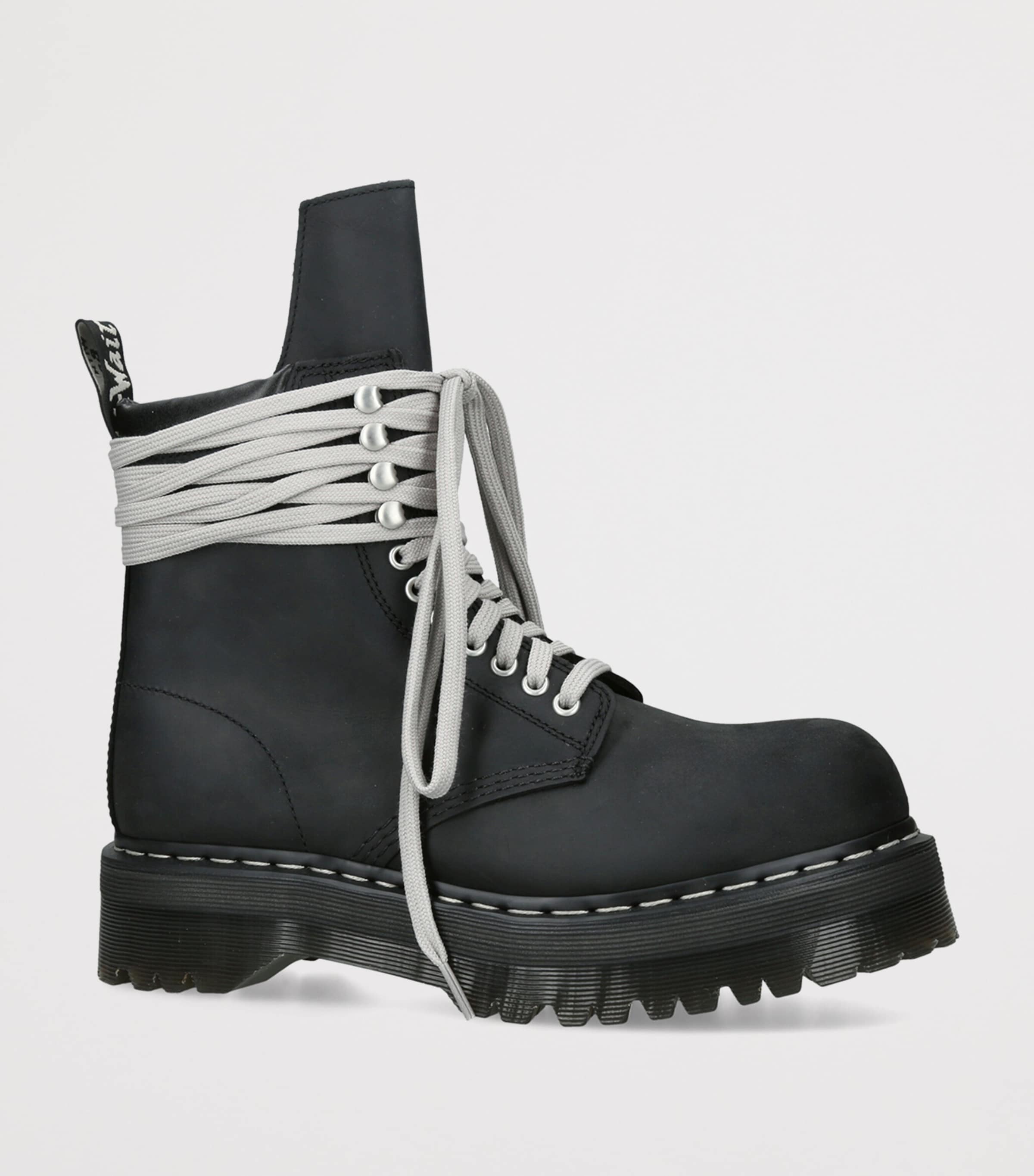 Rick Owens × Dr. Martens STEEL TOE Rick Owens Black x Dr. Martens Nubuck Quad Sole Steel Toe Boots