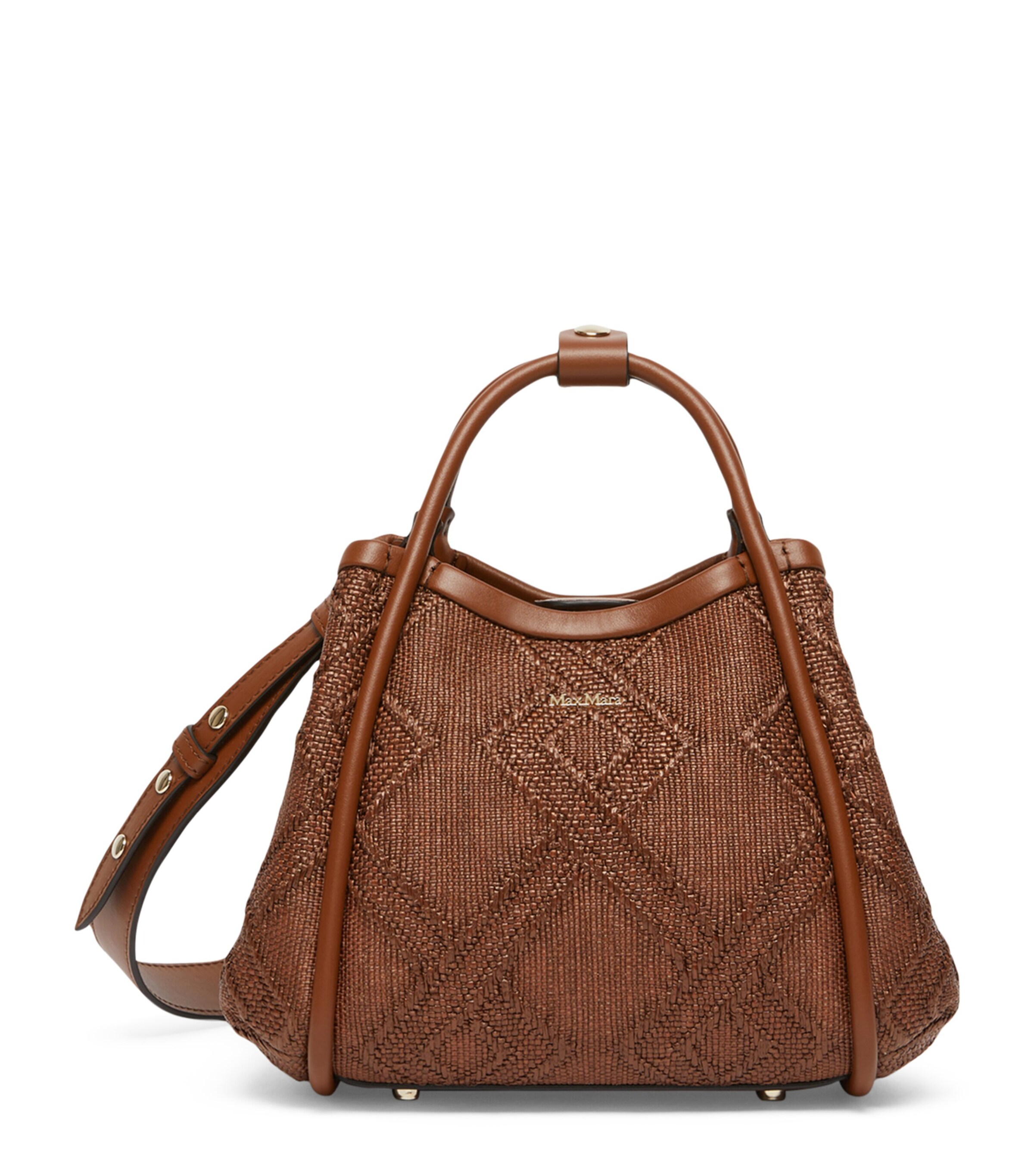 Max Mara Extra-Small Marine Top-Handle Bag Amber Brown Image 1