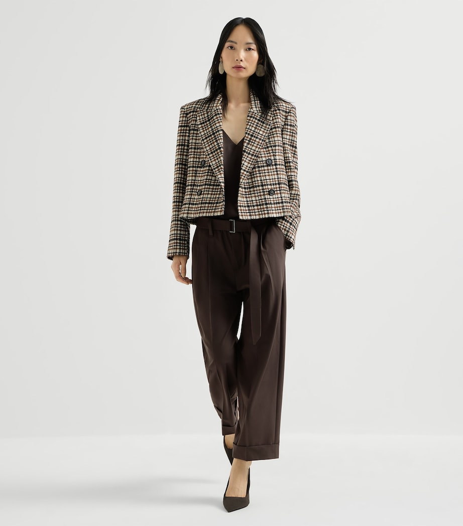Brunello Cucinelli Womens Virgin Wool-Blend Trousers Image 4