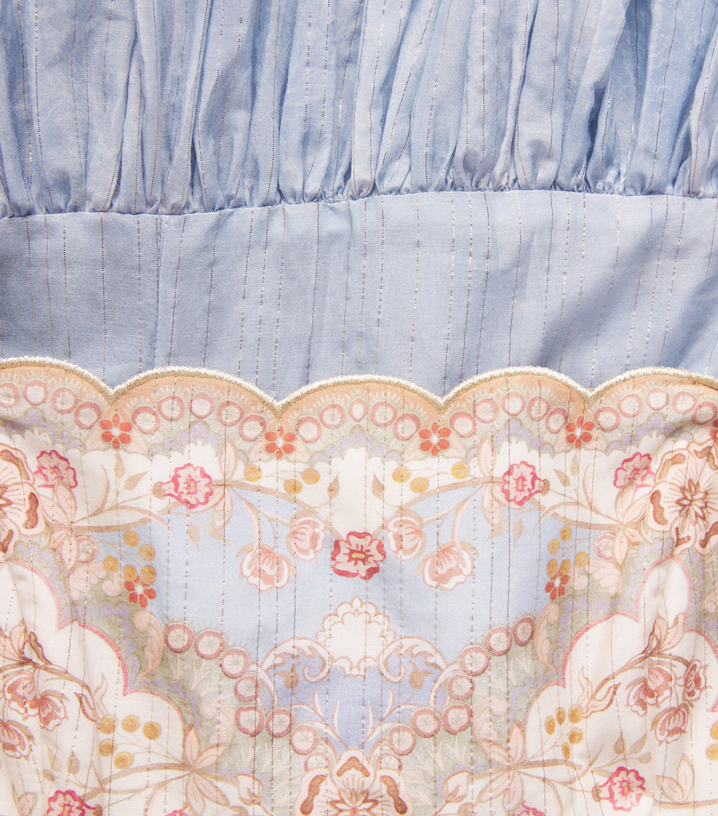 Cotton-Silk Tiered Daylight Maxi Dress WLLPAPR FLRL DNMWPFD Image 6