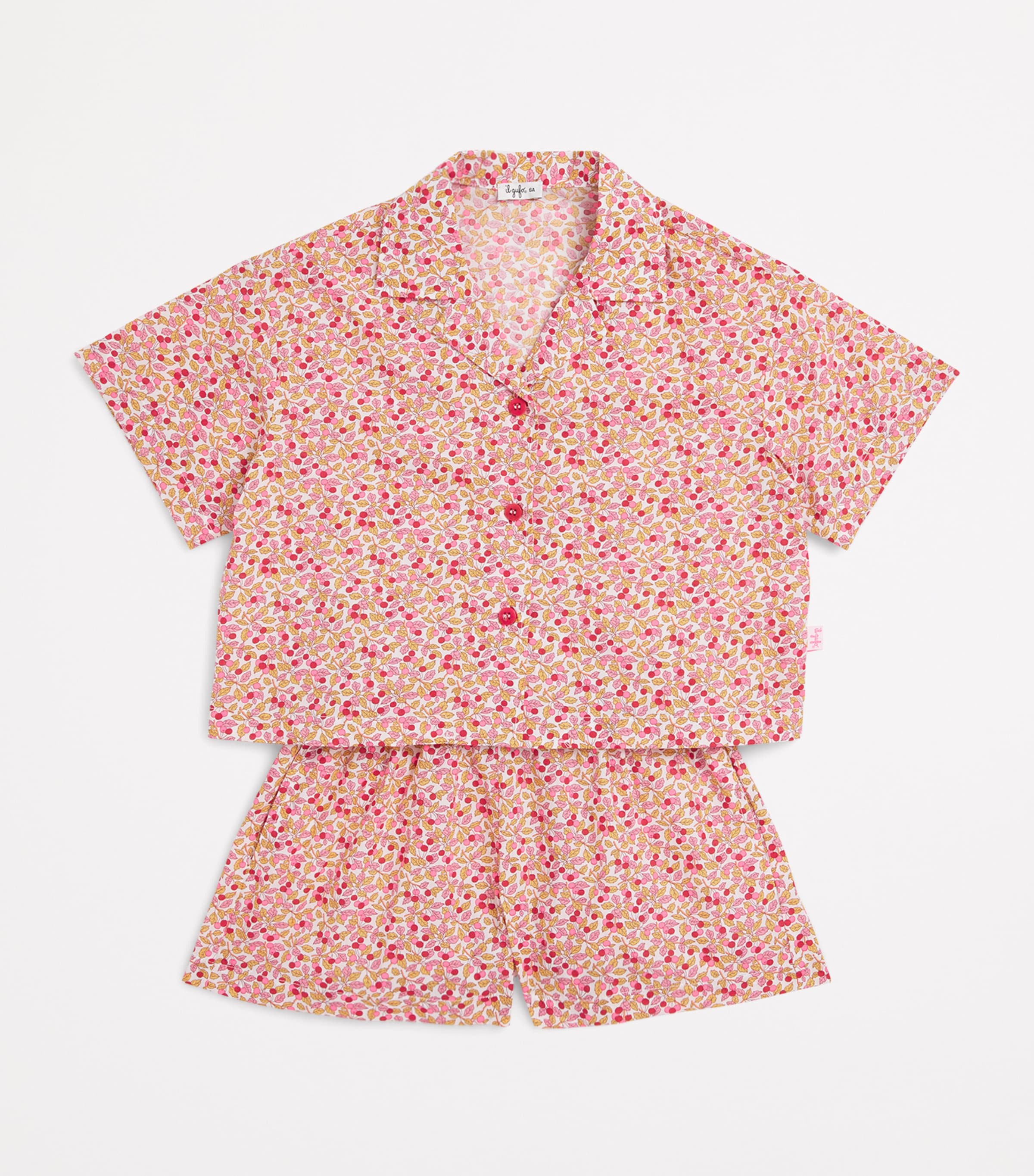 Il Gufo Cotton Shirt and Shorts Set (3-12 Years) Apricot Image 3