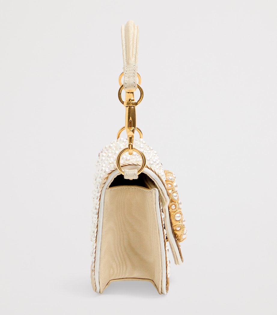 Valentino Garavani Small Embellished Locò Shoulder Bag Image 4