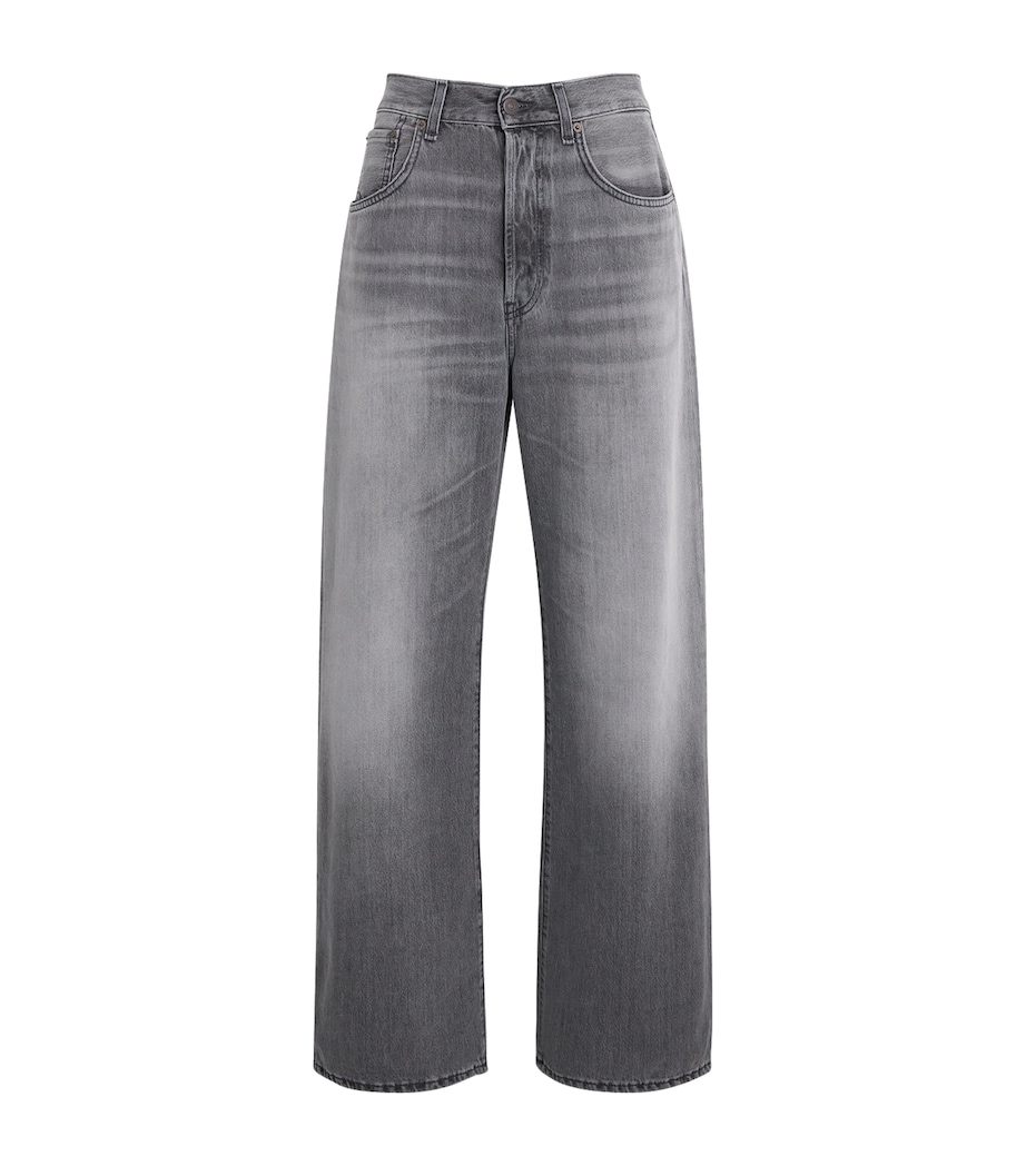 Acne Studios Womens 2021F Mid-Rise Flared Jeans Grey Image 1