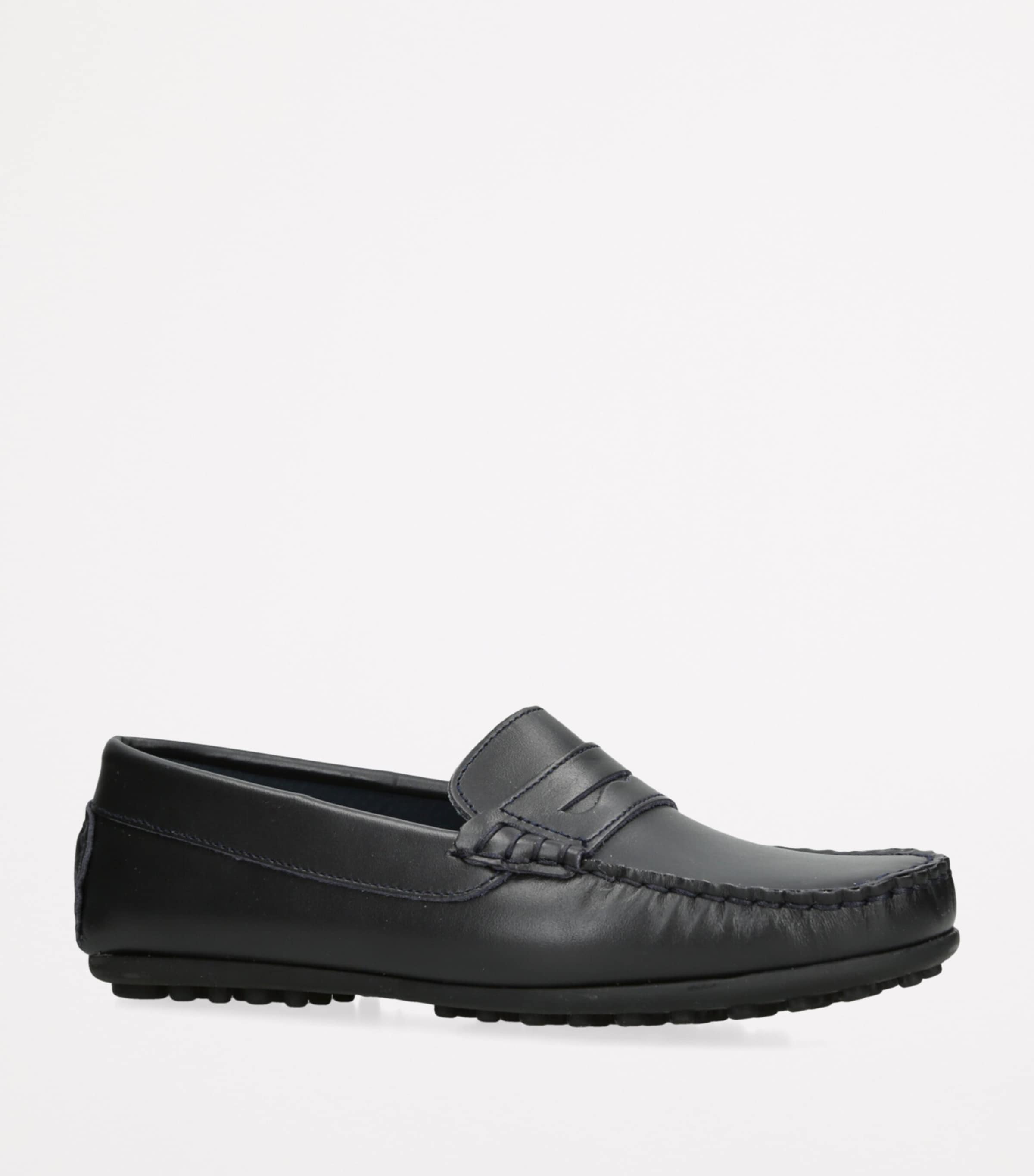Leather Felix Loafers NAVY Image 3