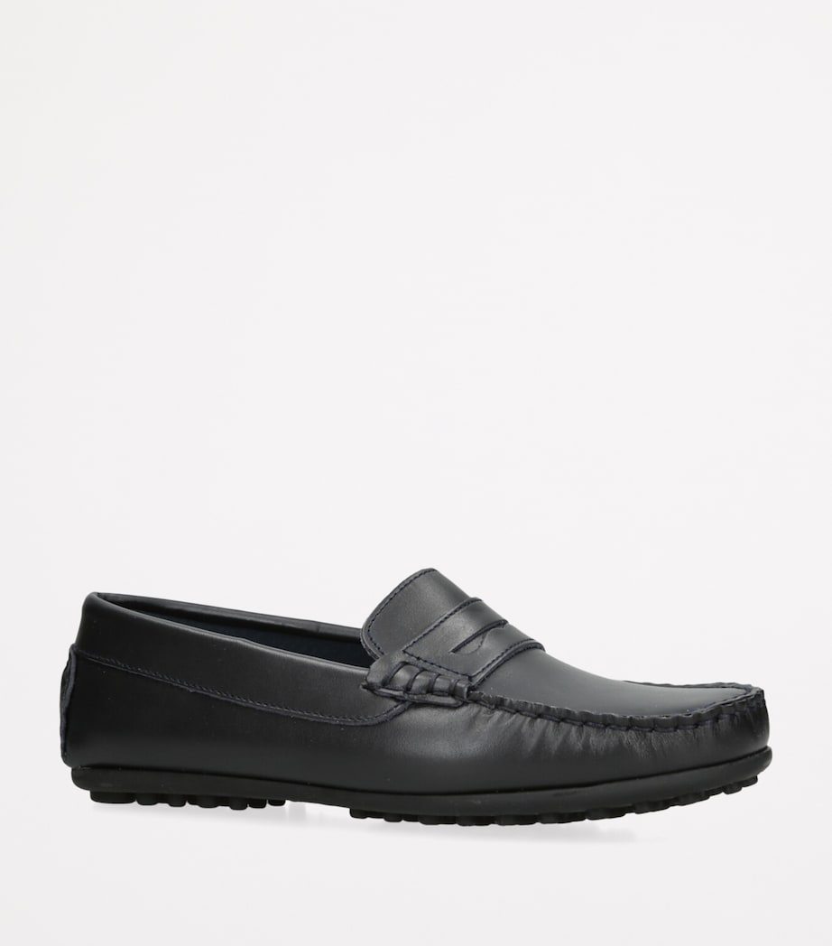 Leather Felix Loafers NAVY Image 3