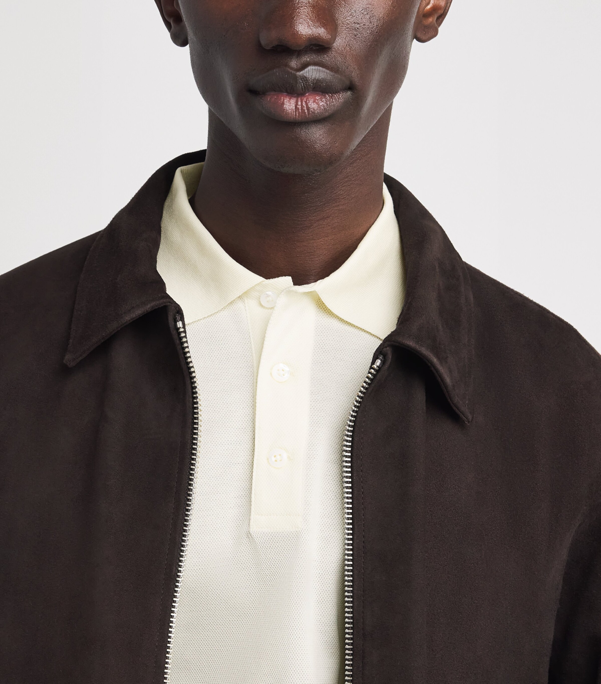 Ralph Lauren Purple Label Mens Cotton Logo Polo Shirt Cream Image 3