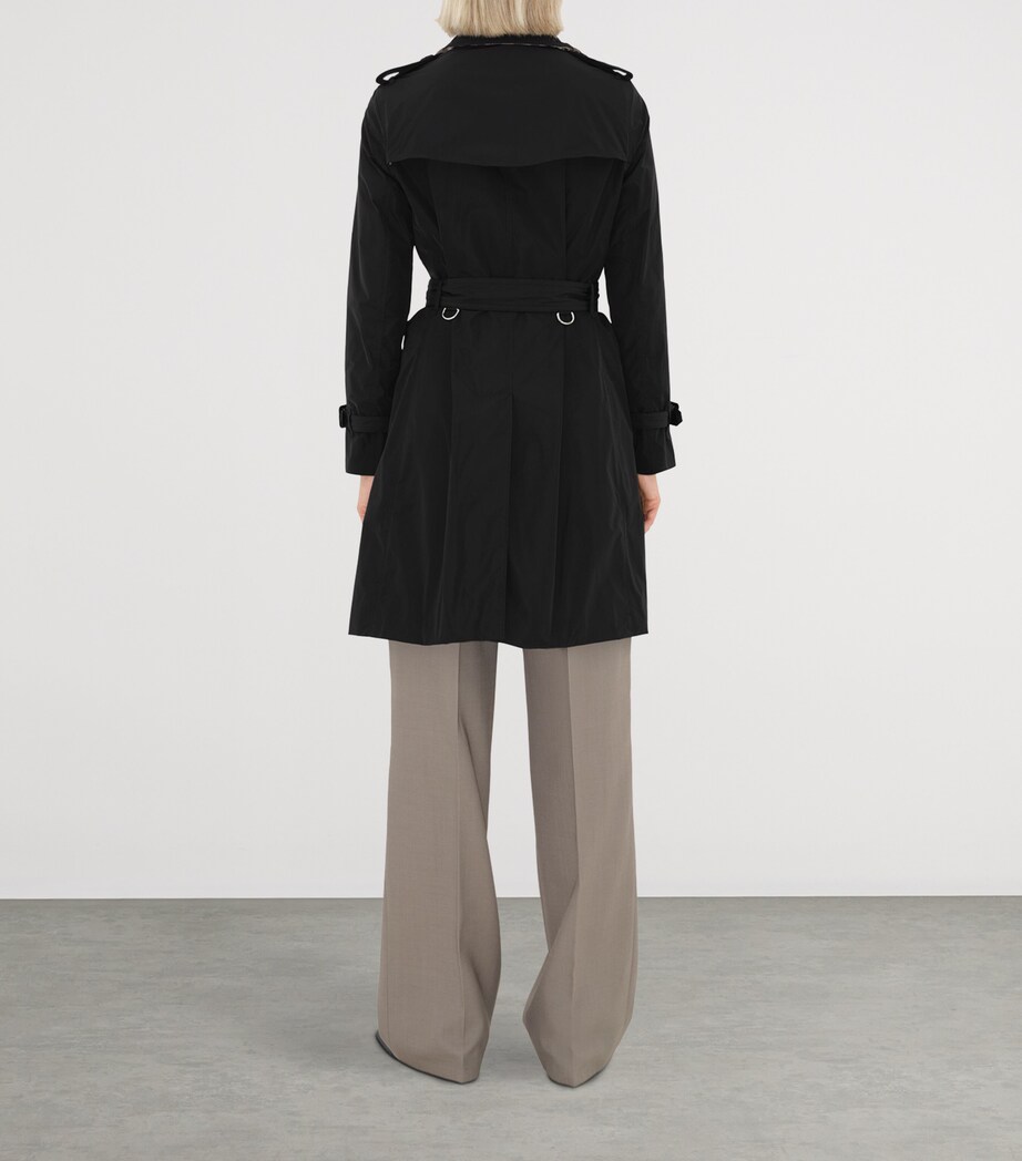 Burberry Womens Lightweight Kensington Trench Coat Black Image 4