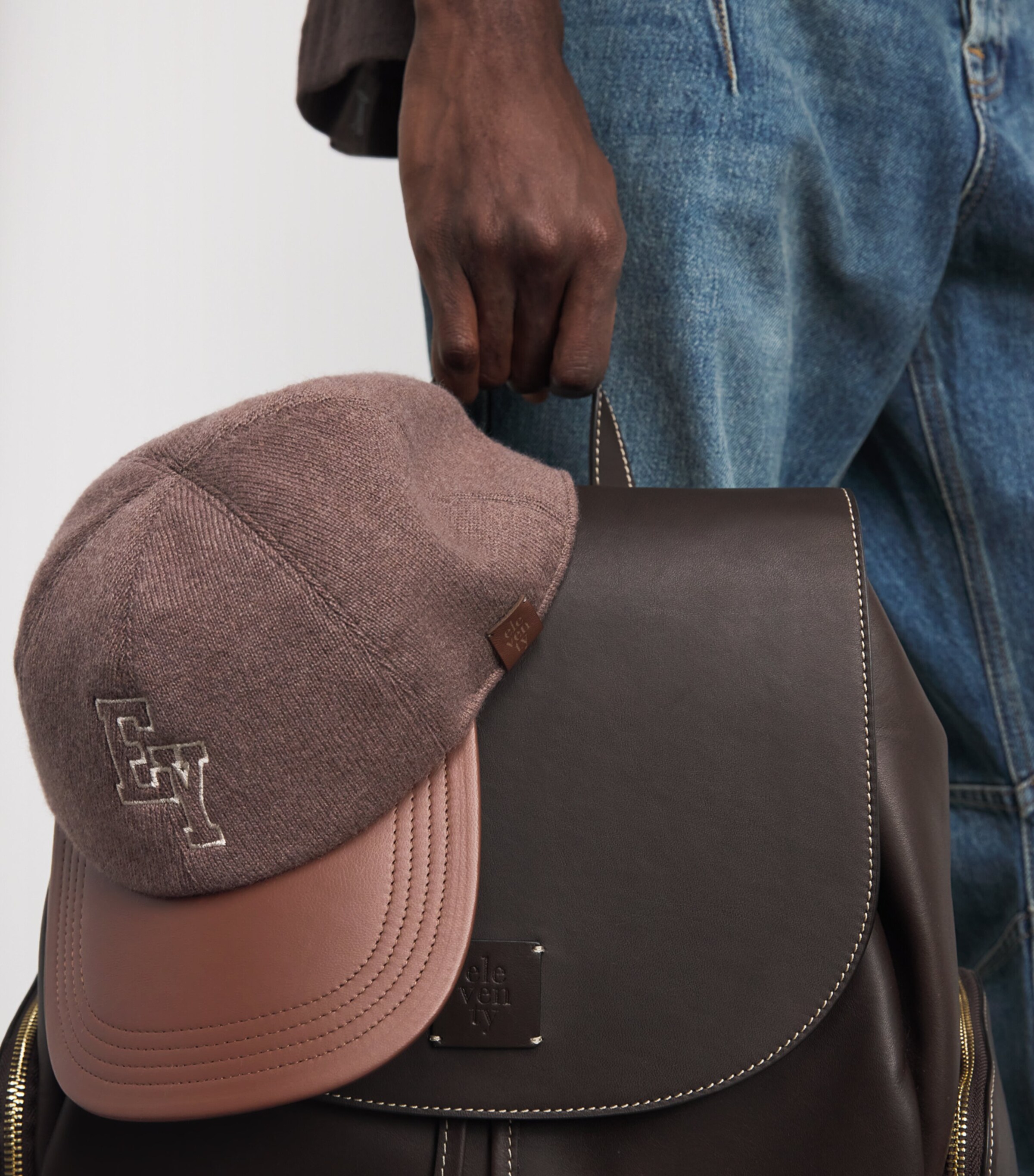 Eleventy Cashmere Wool-Lined Embroidered Baseball Cap Moro E Moro Image 2