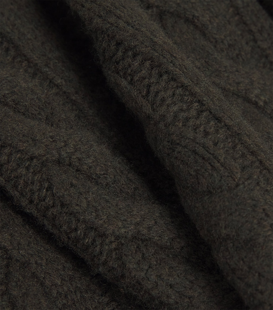 Wool-Cashmere Cable-Knit Rollneck Sweater GREEN Image 5