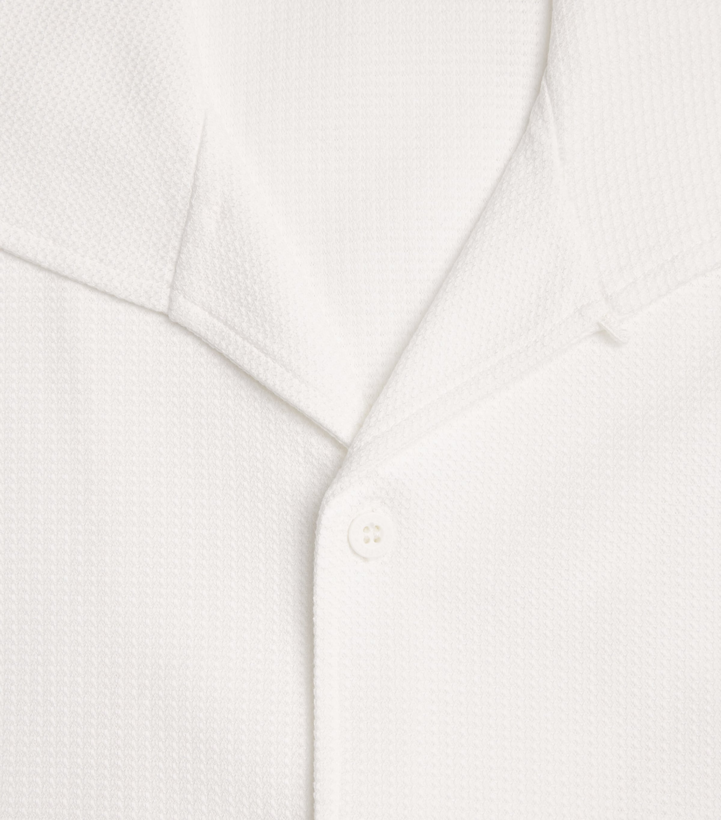 Cotton Mesh Collared Shirt WHCR-ECRU Image 5