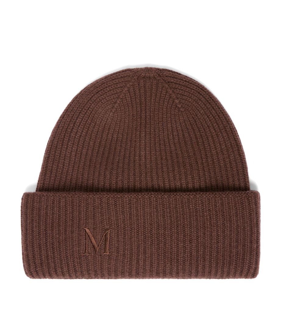 Max Mara Cashmere Monogram Beanie Rust Image 1