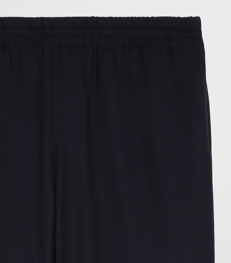 Burberry Mens Wool Flannel Track Pants Navy Image 2
