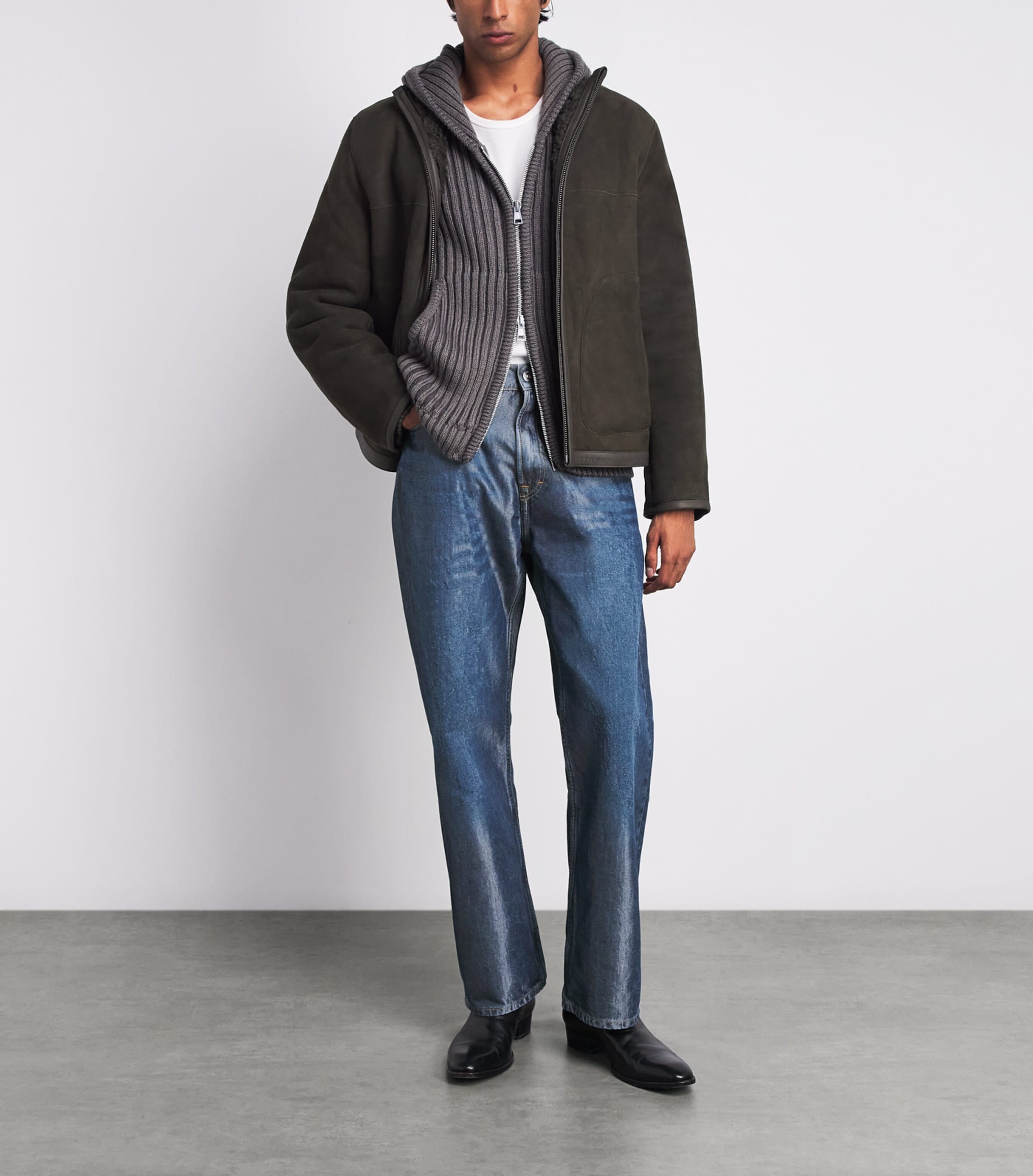 Our Legacy Mens Third Cut Jeans Electric Blue Wash Image 2