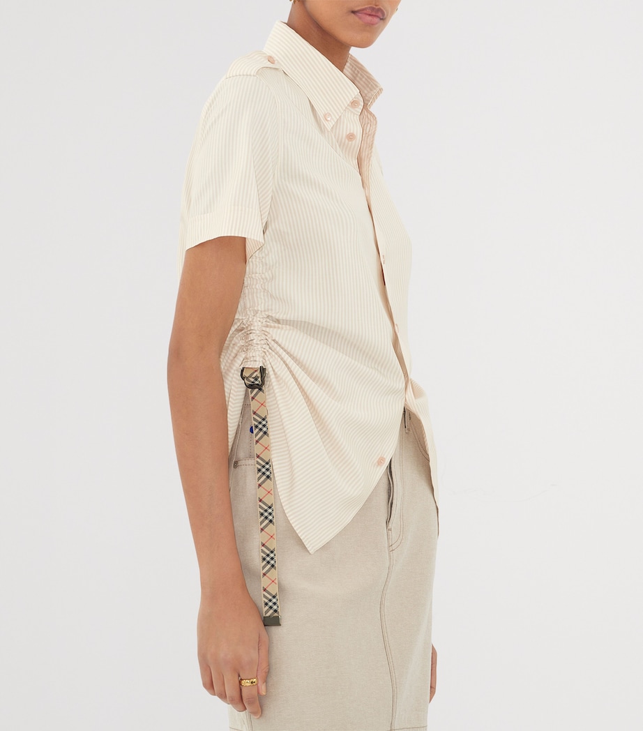 Silk Stripe Shirt CLAM IP STRIPE Image 4