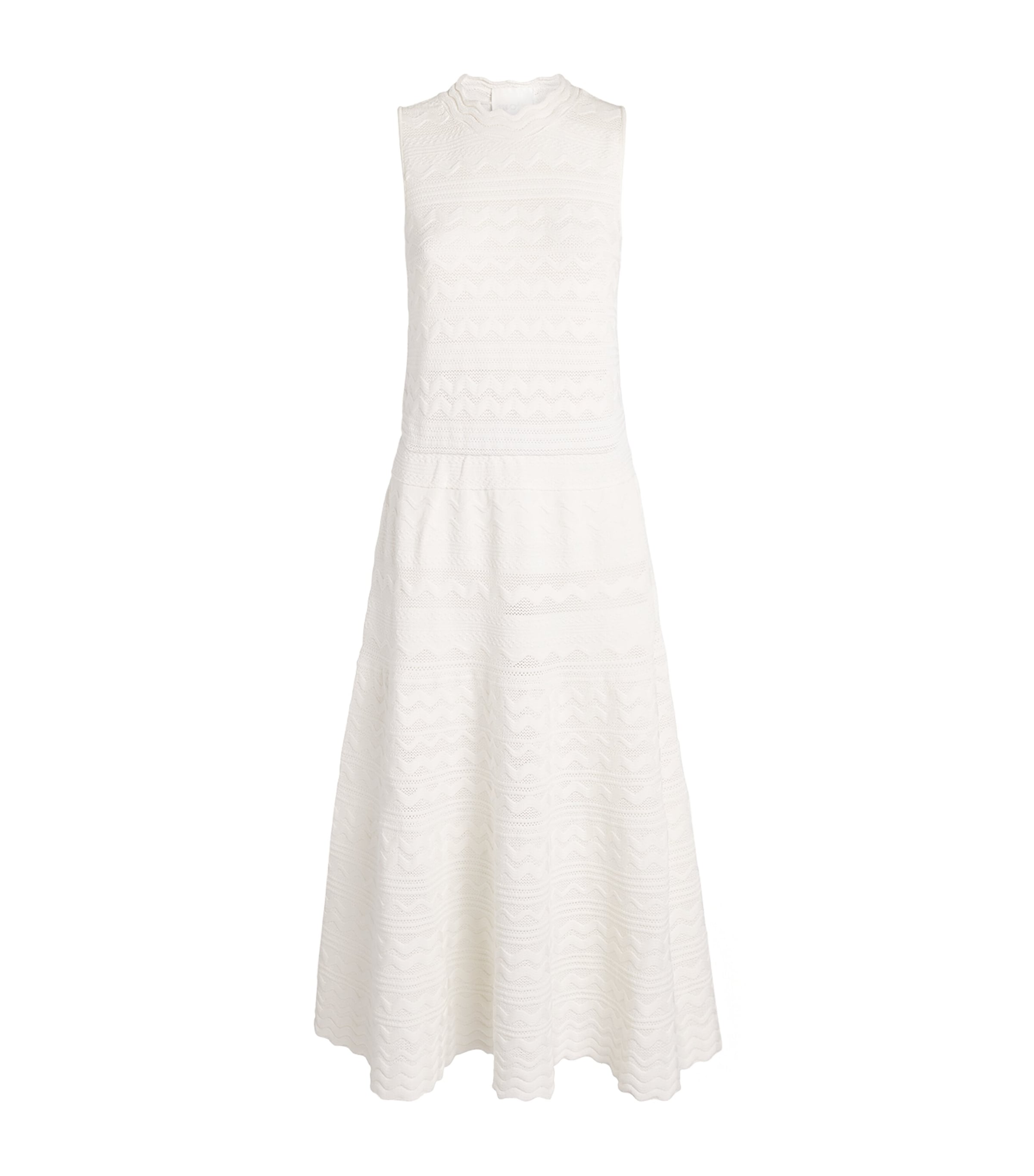 Molli Womens Zig-Zag Weave Midi Dress Milk Image 1