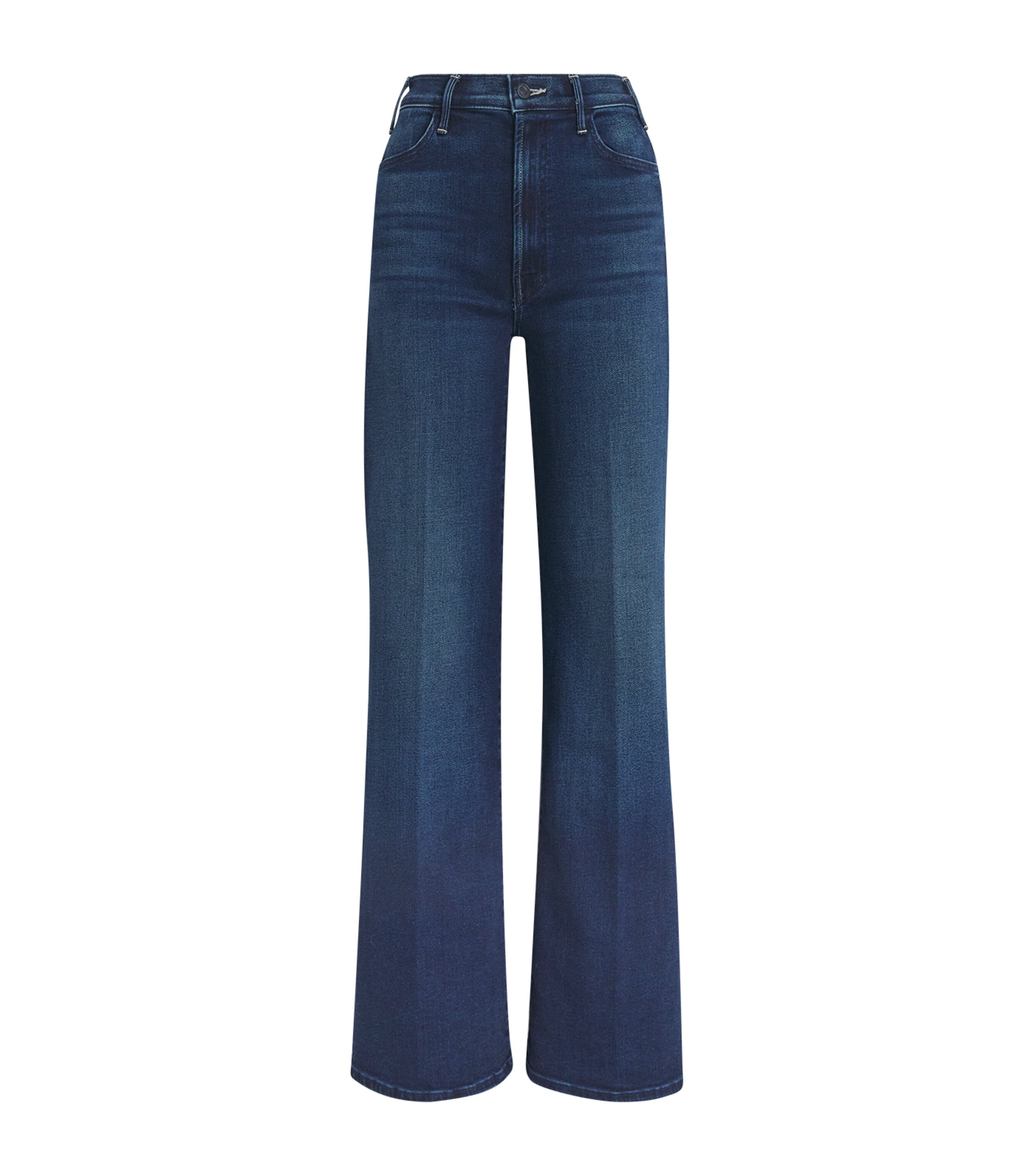 Mother The Hustler Roller Sneak Flared Jeans In Blue