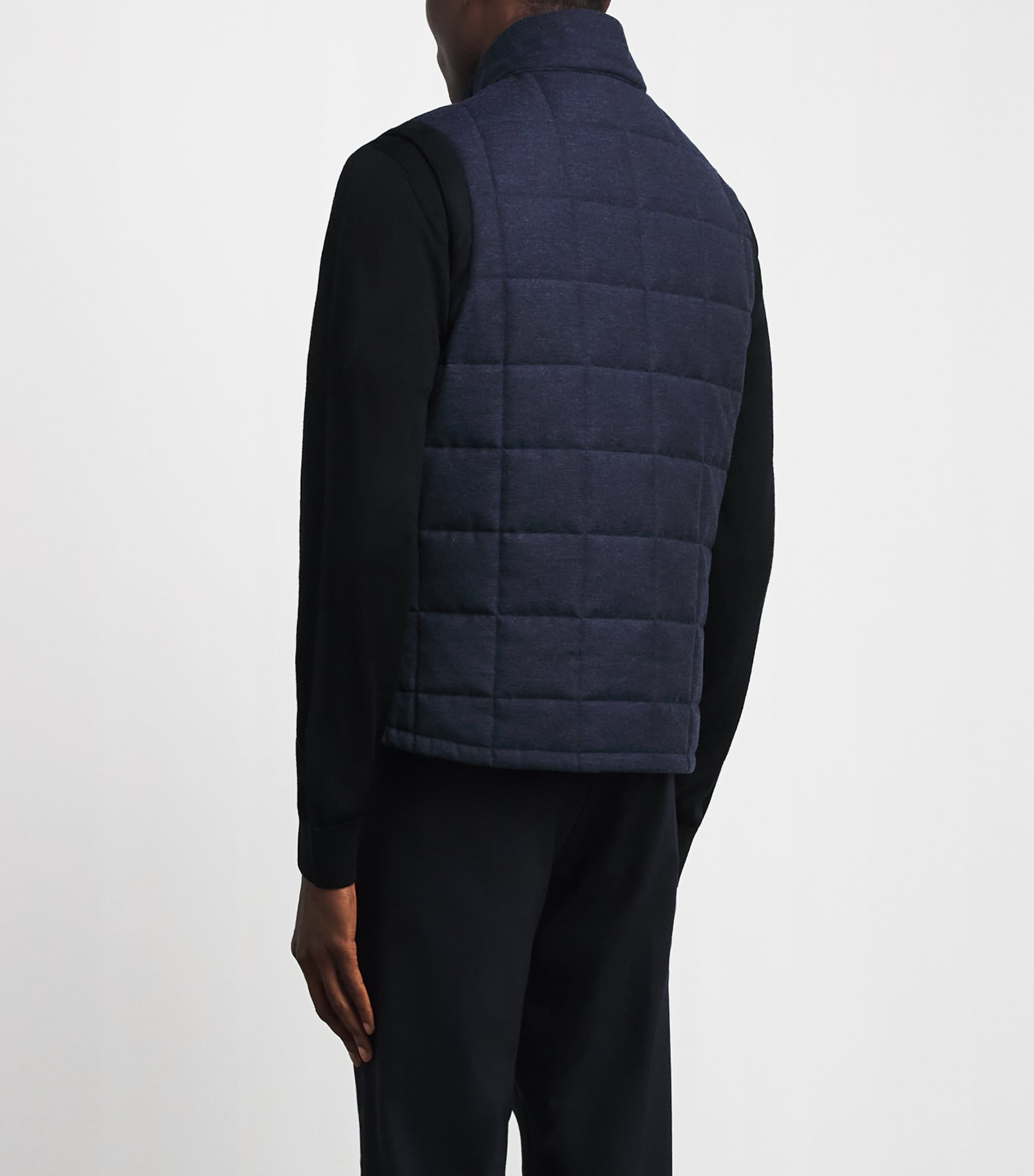 Pal Zileri Mens Reversible Padded Gilet Blue Navy Image 5