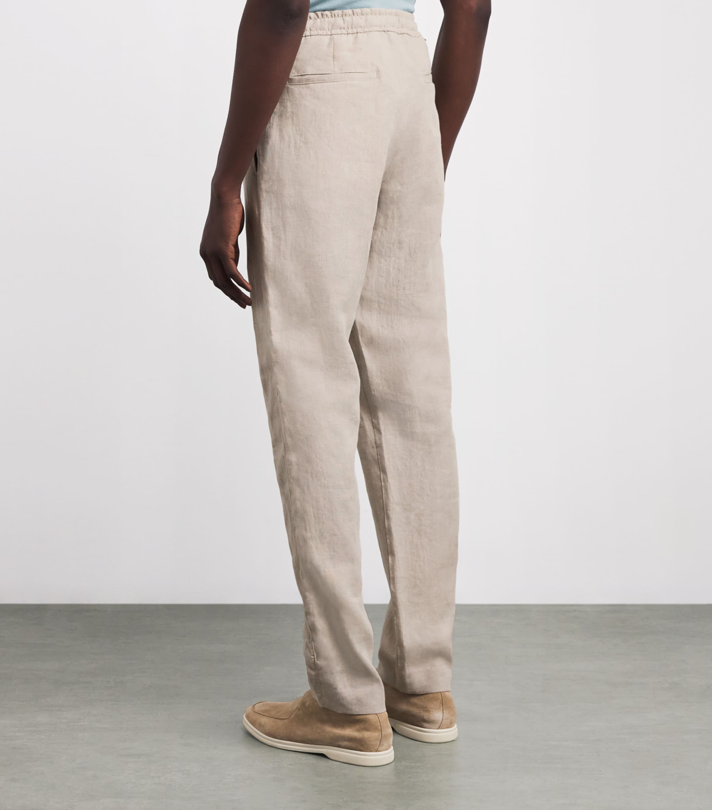 Linen Drawstring Trousers 703 Image 4