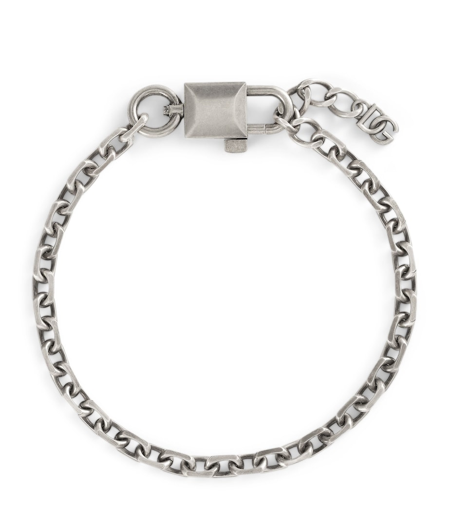 Dolce&Gabbana Chunky Padlock Necklace Antique Silver Image 1