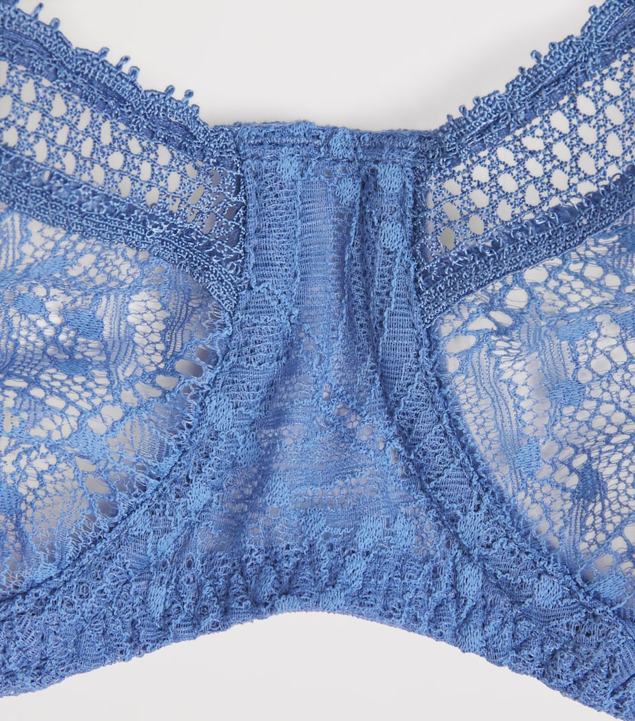 Simone Perele Womens Lace Comète Plunge Bra Chambray Bl Image 4