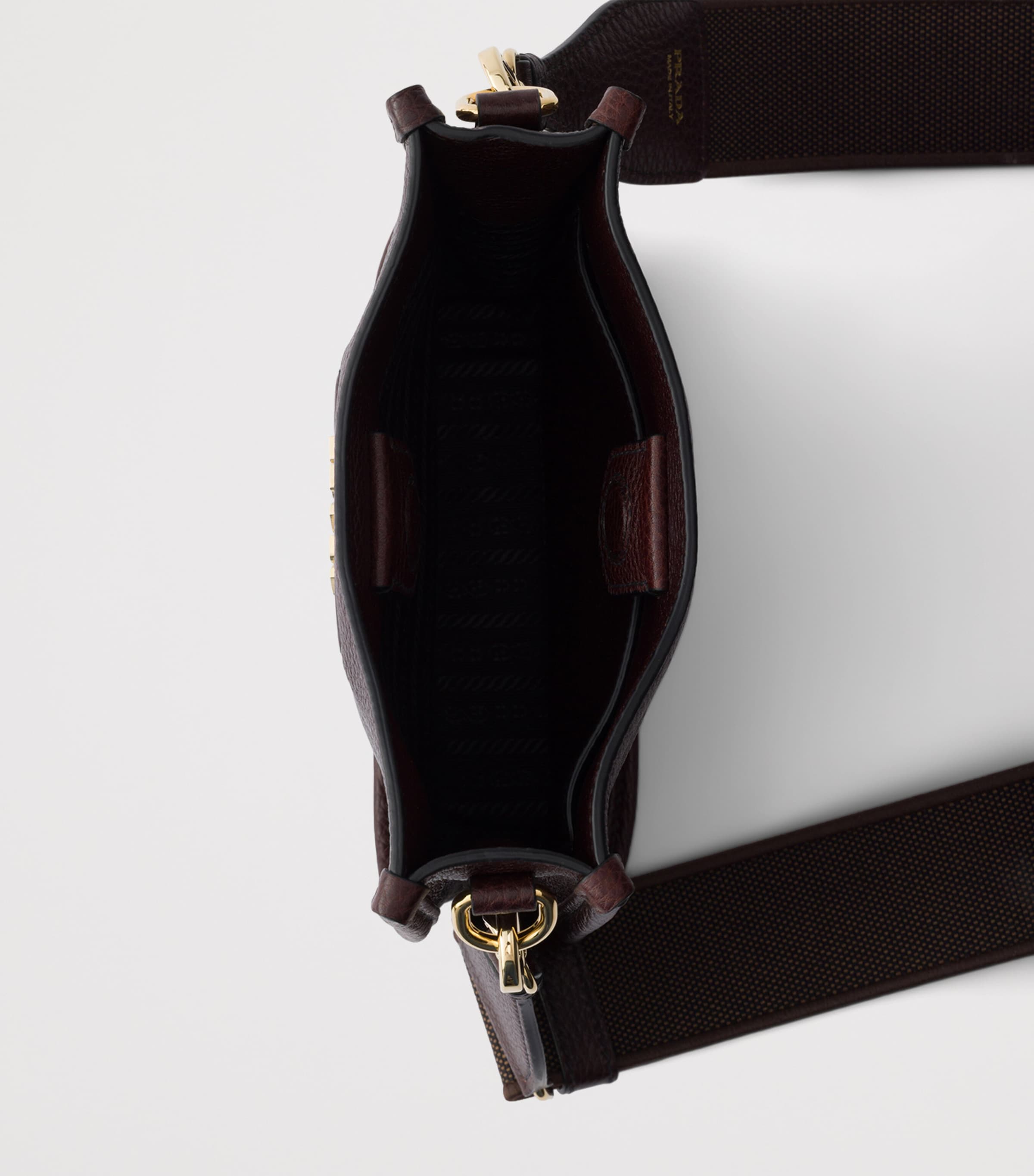 Prada Mini Leather Shoulder Bag Brown Image 4