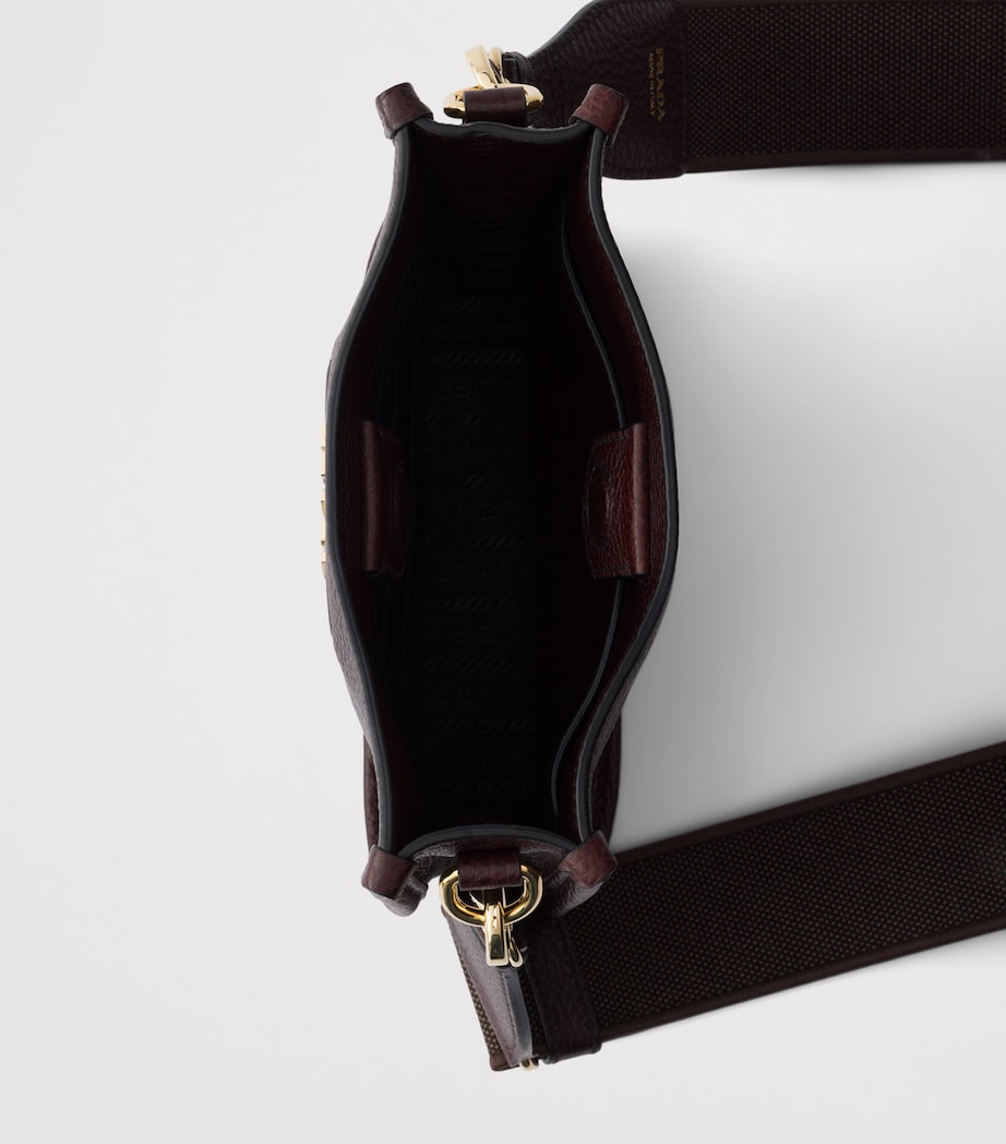 Prada Mini Leather Shoulder Bag Brown Image 4