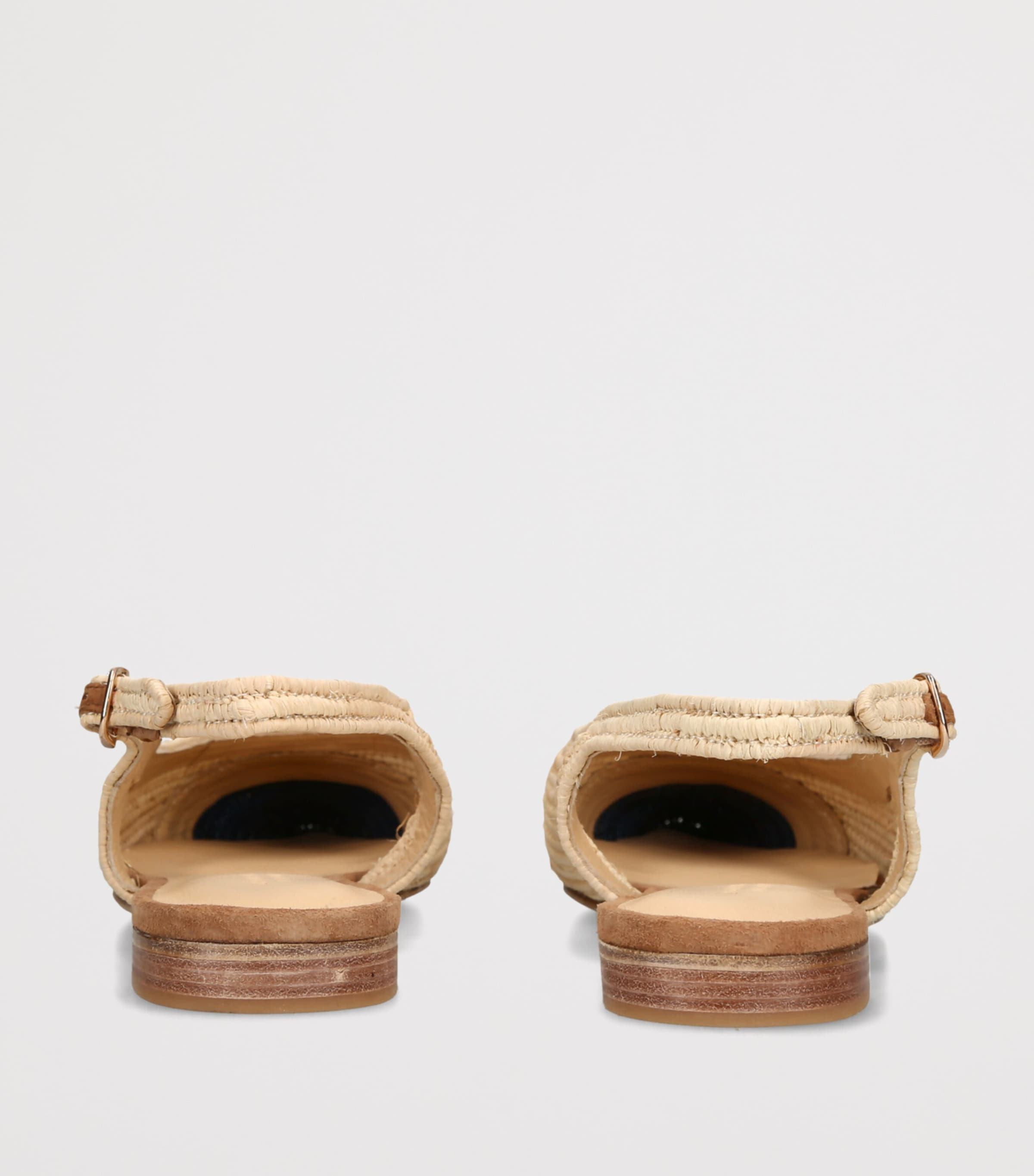 Gabriela Hearst Raffia Slingback Ballet Flats Beige Image 2