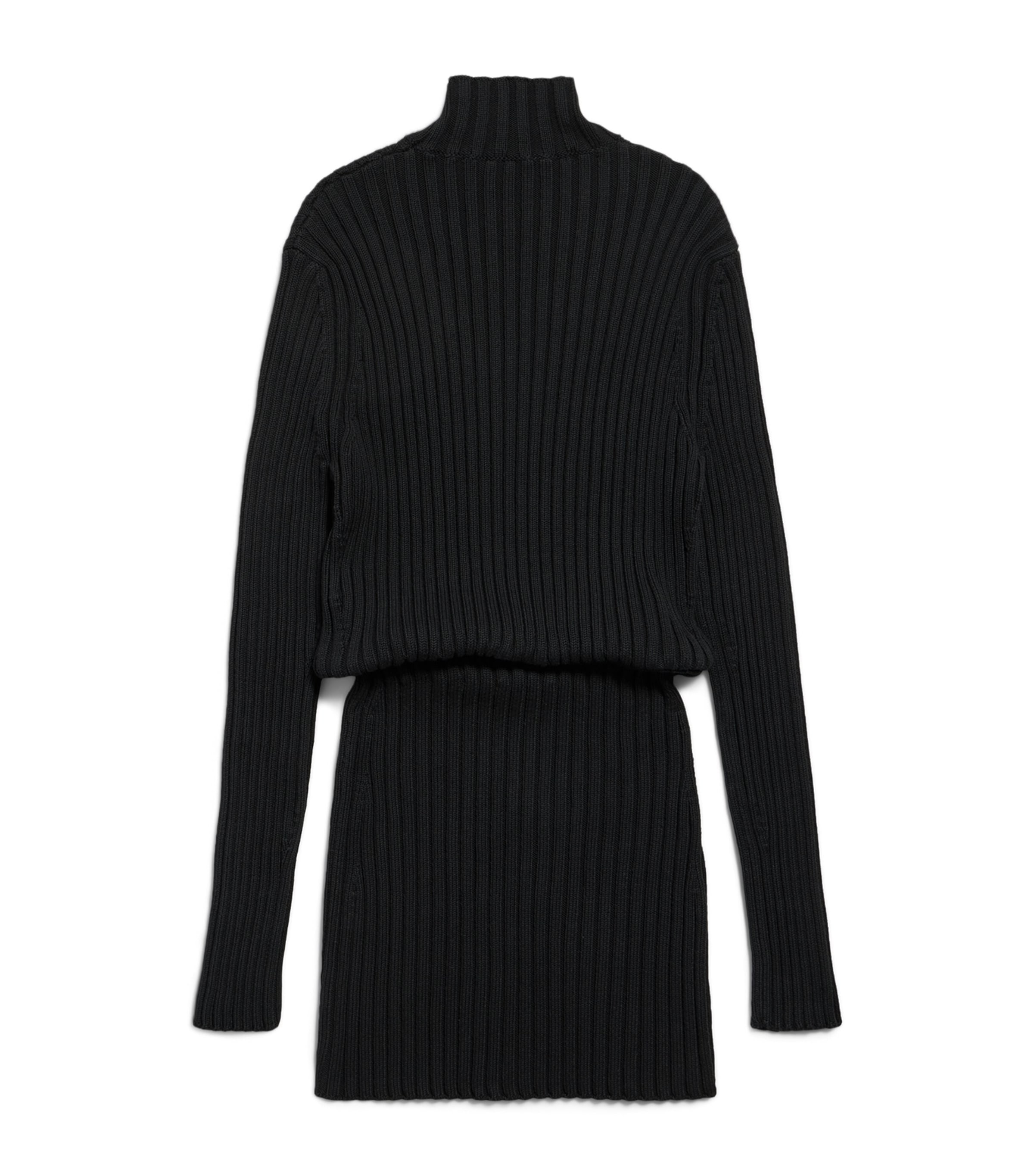 Balenciaga Womens Cotton-Blend Hourglass Mini Dress Image 6