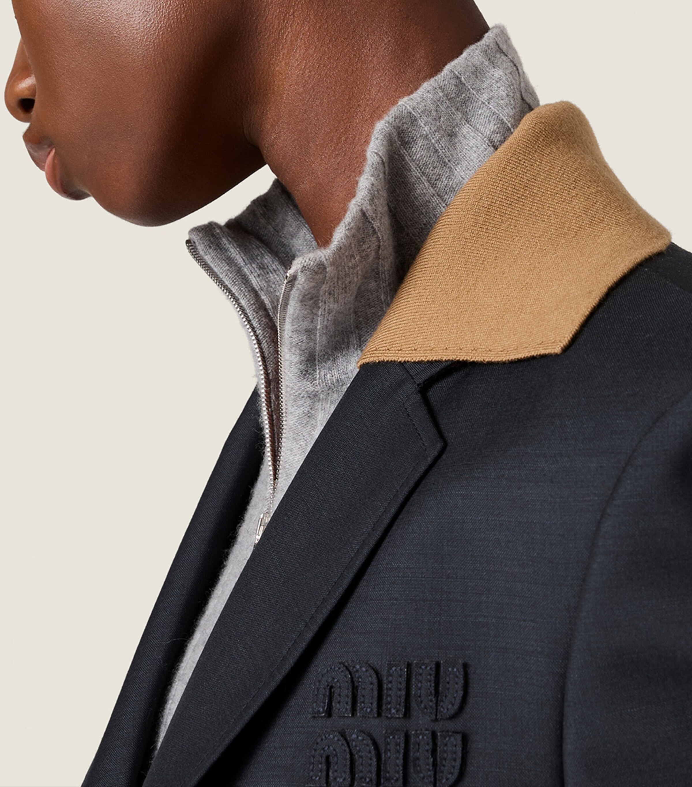 Miu Miu Womens Wool-Cashmere Cropped Cardigan Image 5