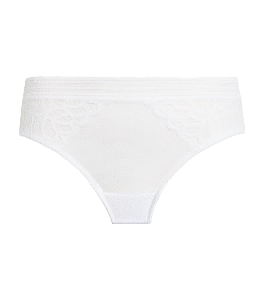 Lace-Trim Raffine Briefs WHITE (WHE) Image 1