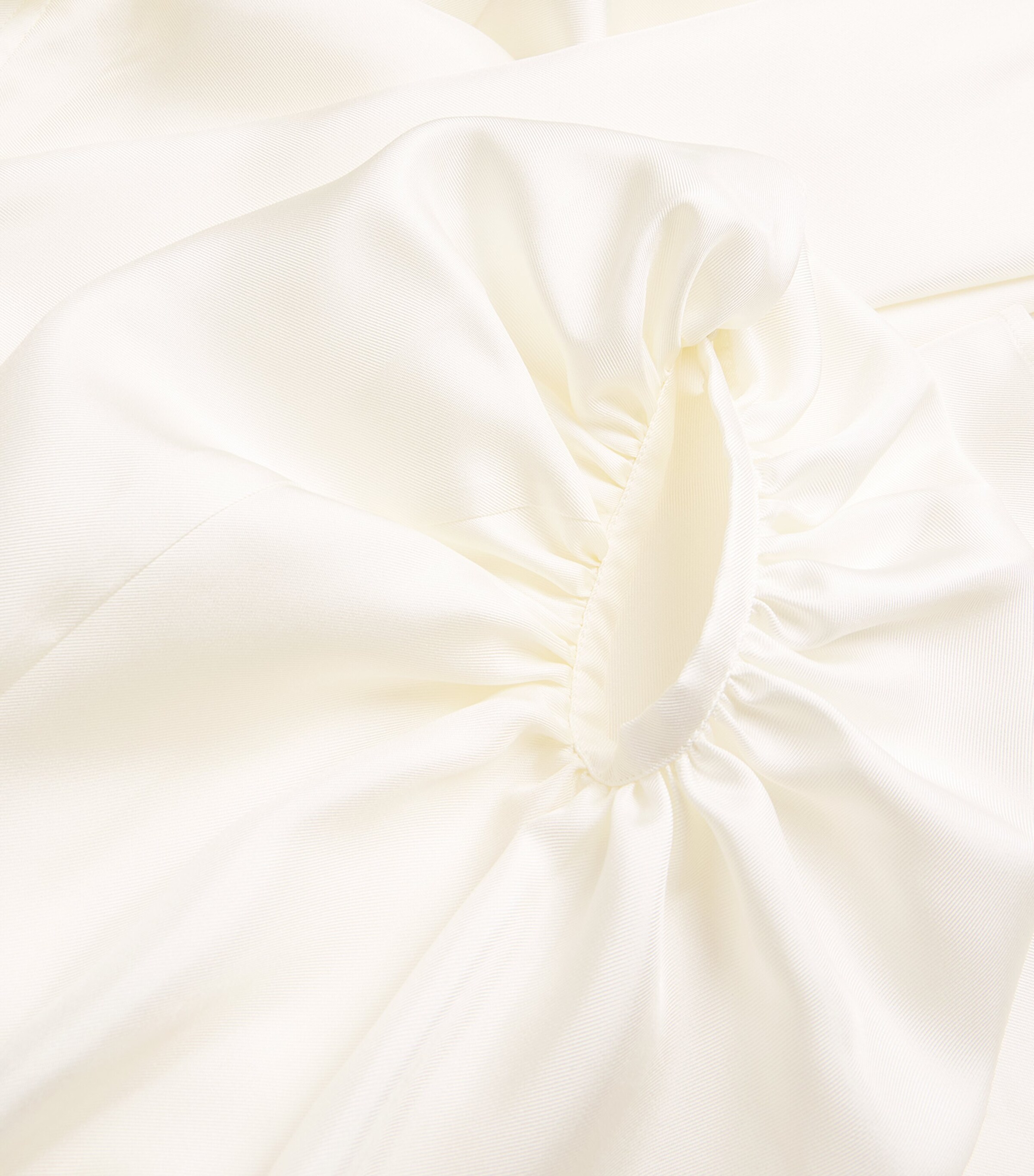 Silk Pleated Blouse CREAM Image 5