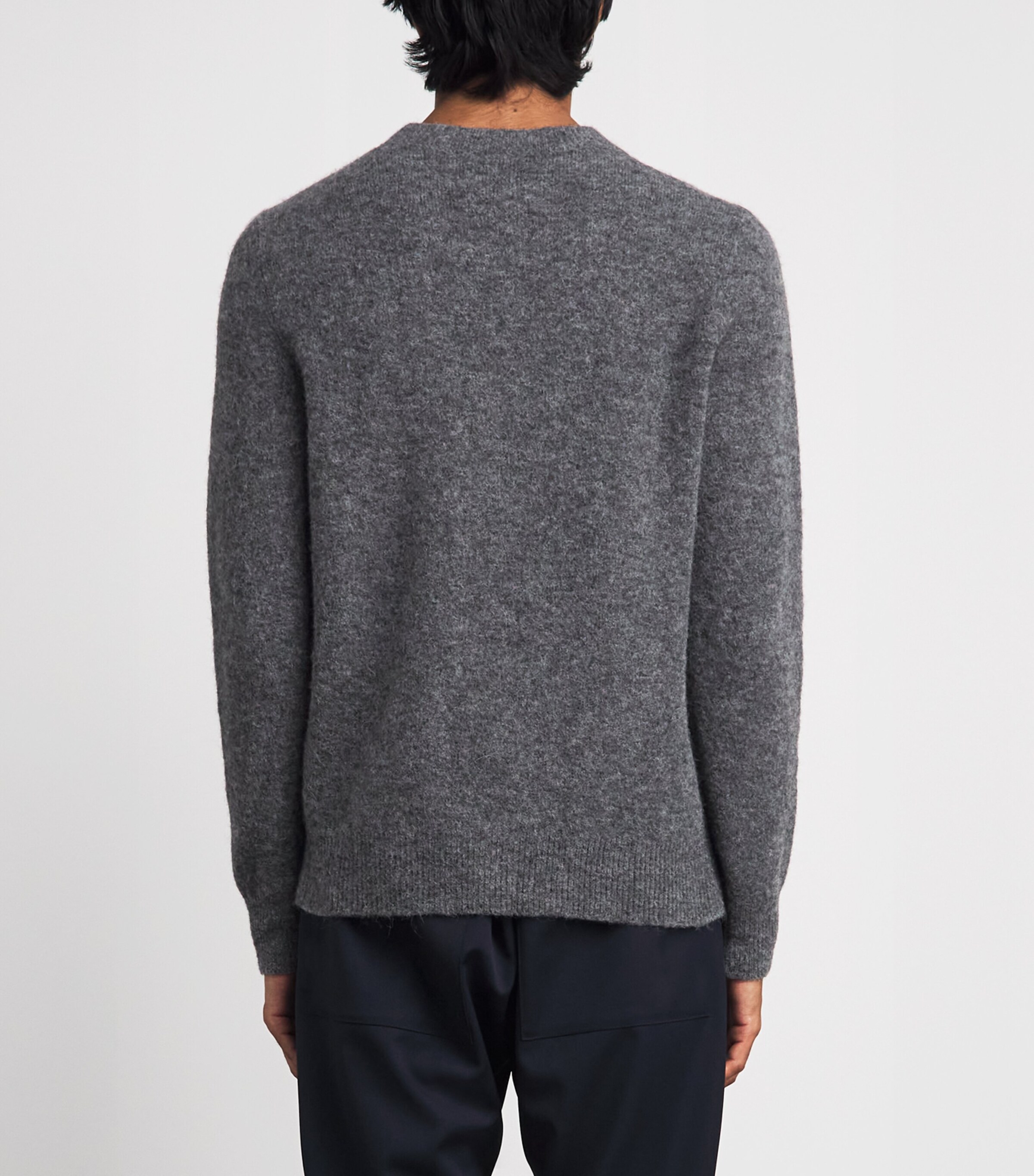 Barena Mens Alpaca-Blend Crew-Neck Sweater Grey Image 5