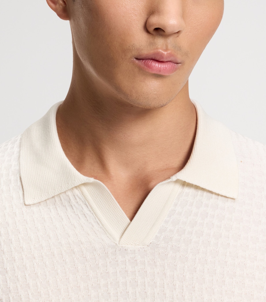 BOSS Mens Silk Polo Sweater Image 5