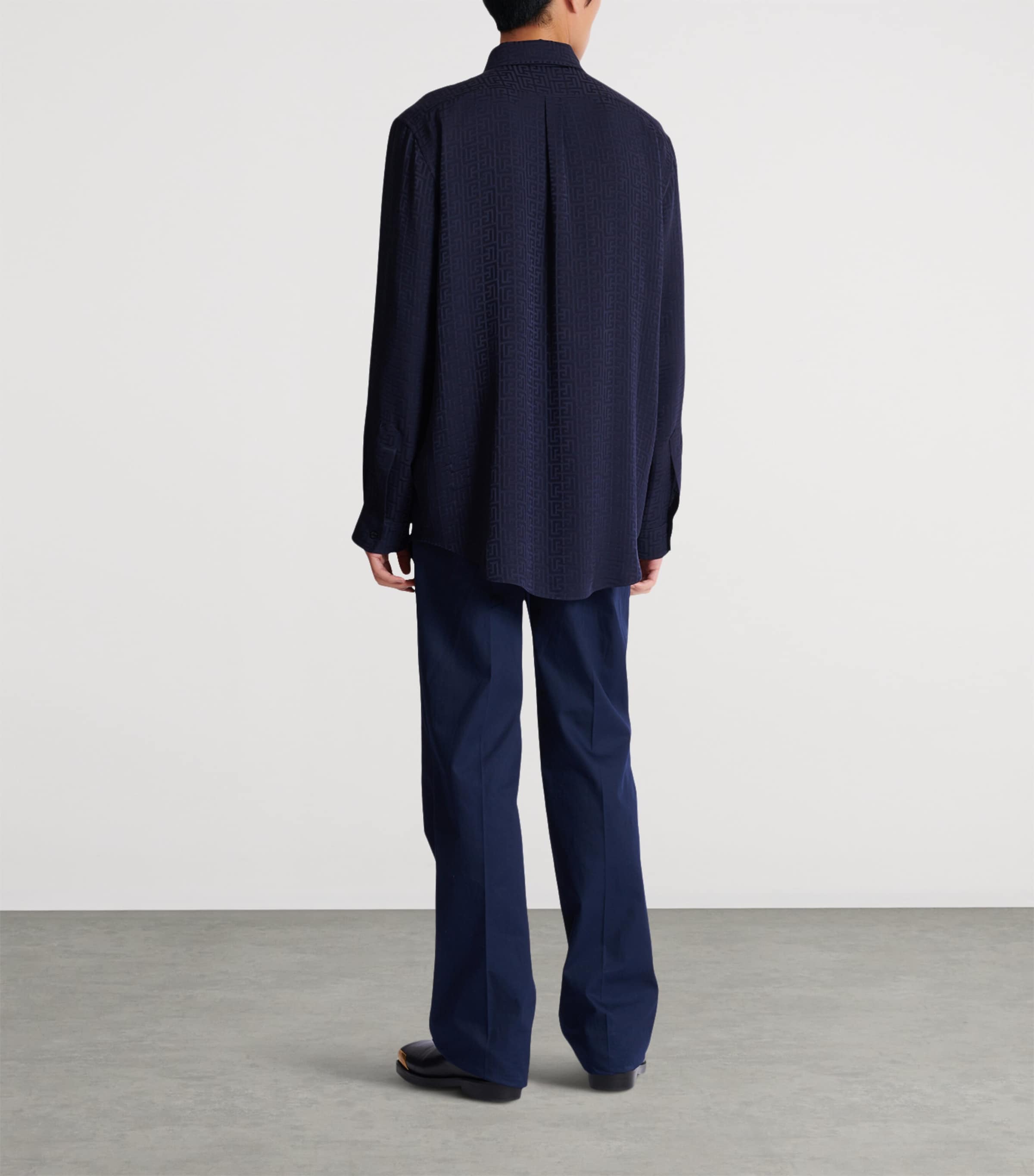 Monogram Jacquard Shirt 6UB MARINE Image 6