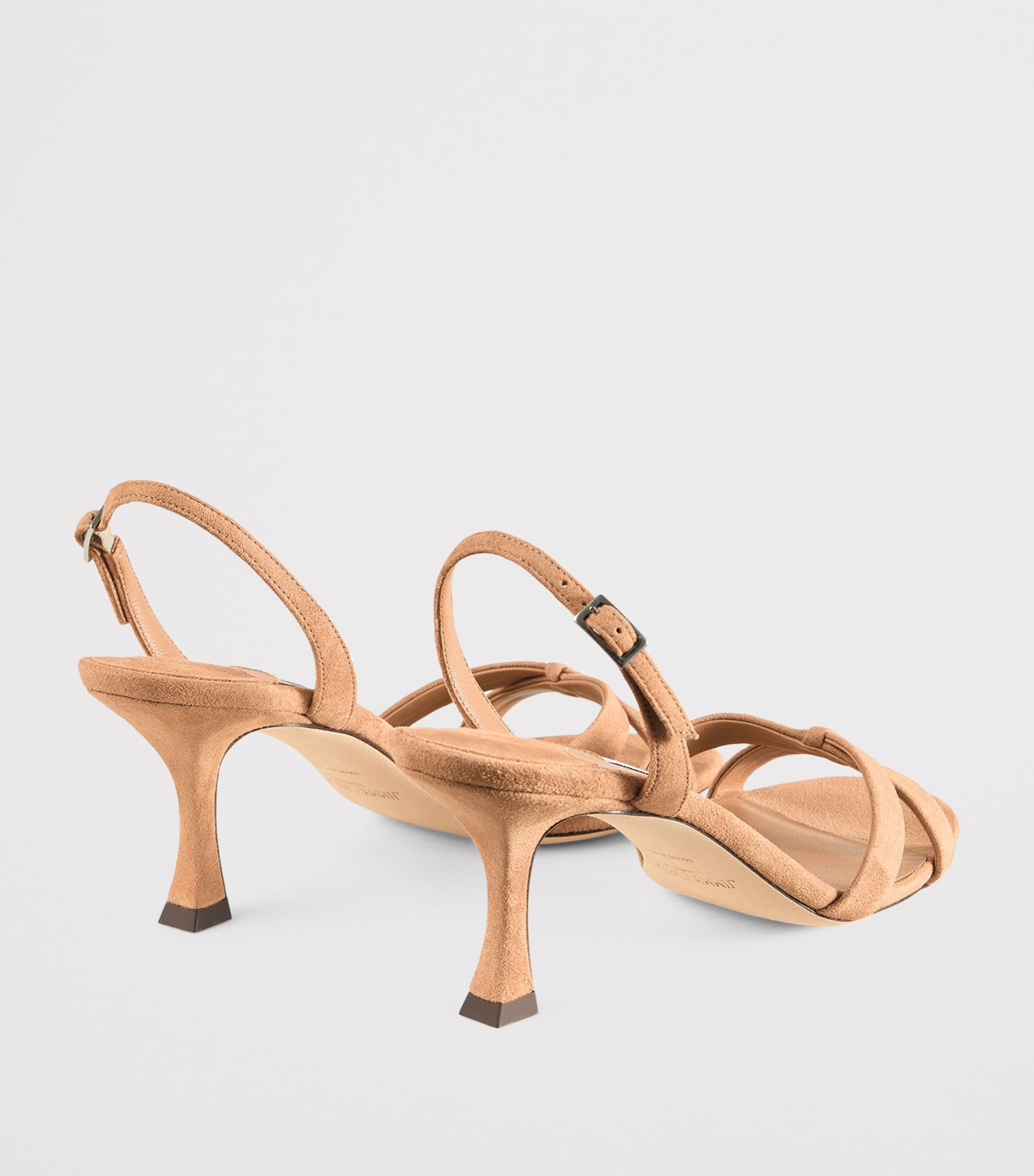 Elsy 70 Suede Heeled Sandals TOFFEE Image 4