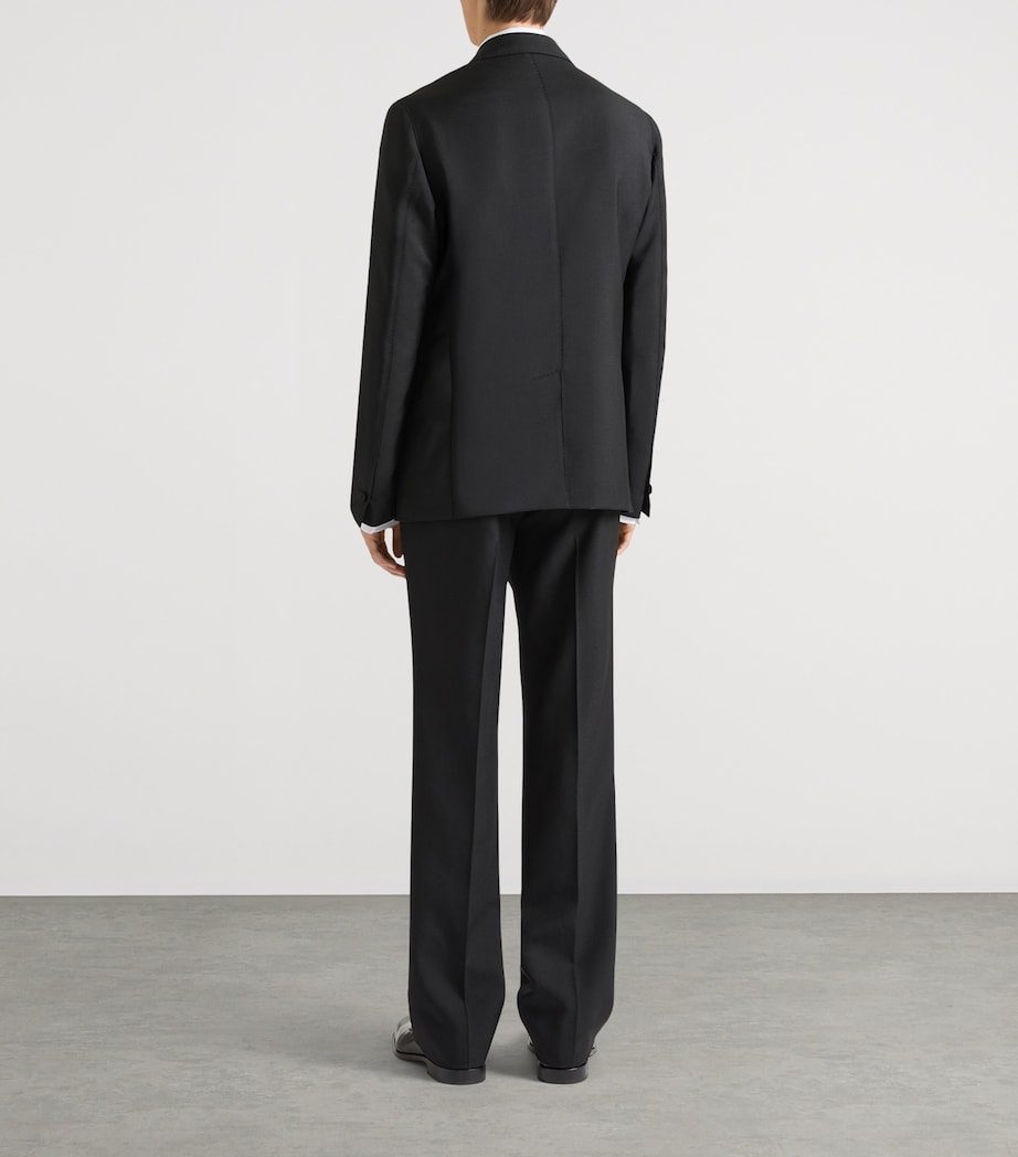 Givenchy Mens Wool-Mohair Deconstructed Blazer Image 3
