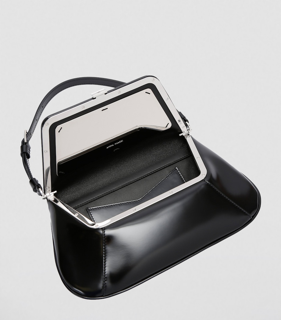 Amina Muaddi Ami Shoulder Bag Black Image 2