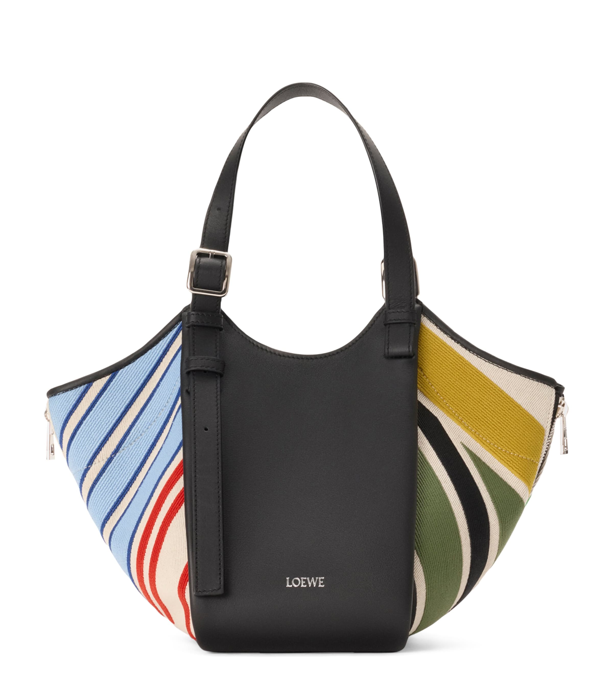 LOEWE Medium Canvas Hammock Flip Tote Bag Ecru/multicolor